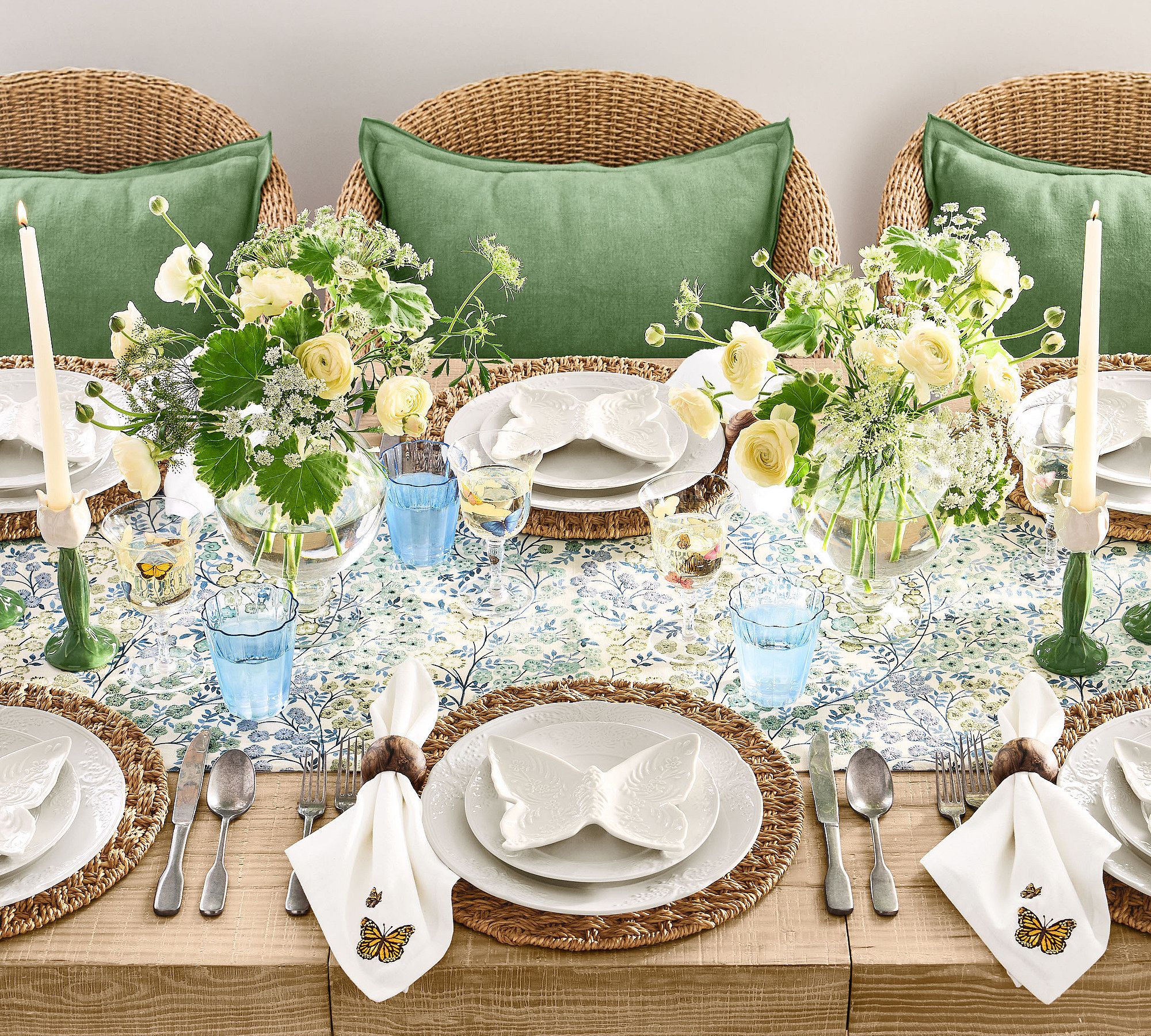 Figural Butterfly Stoneware Appetizer Plates - Set of 4