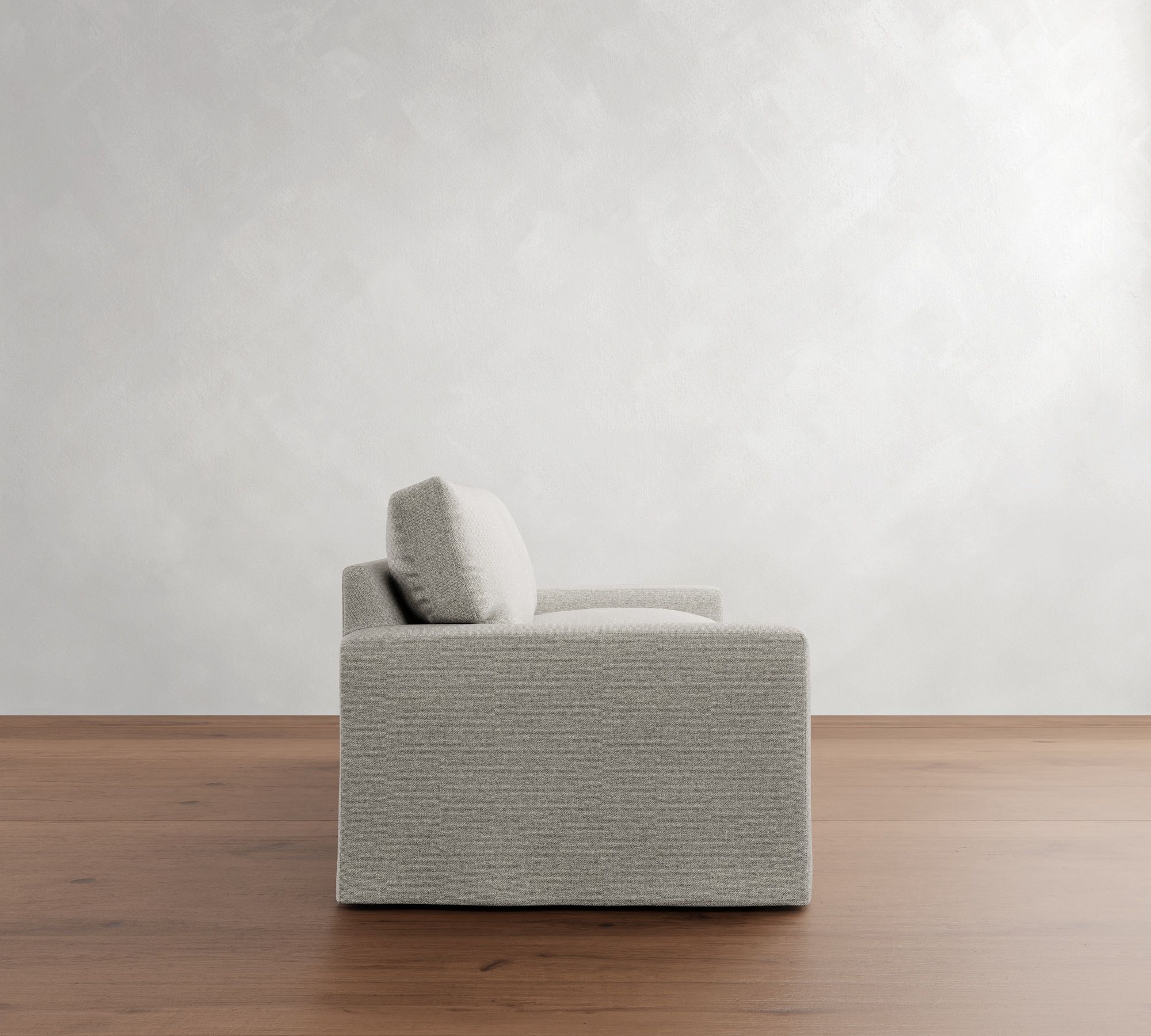 PB Comfort Modern Square Arm Slipcovered Sofa (62