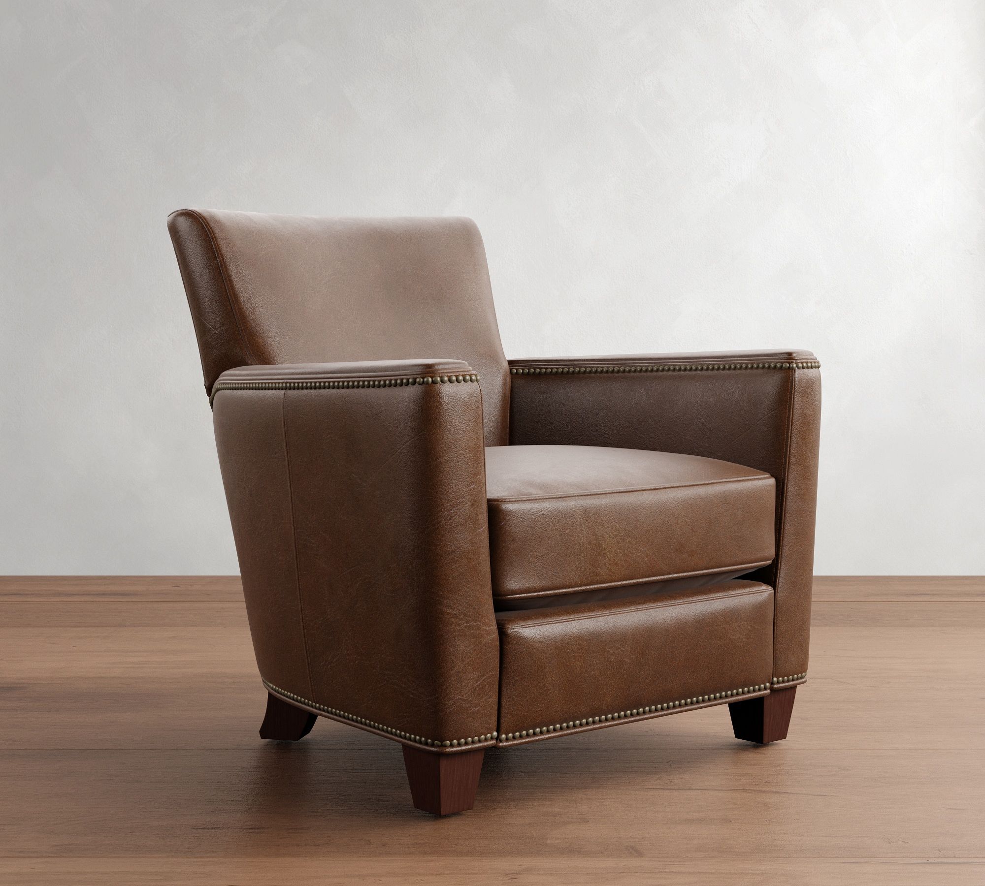 Irving Square Arm Leather Recliner