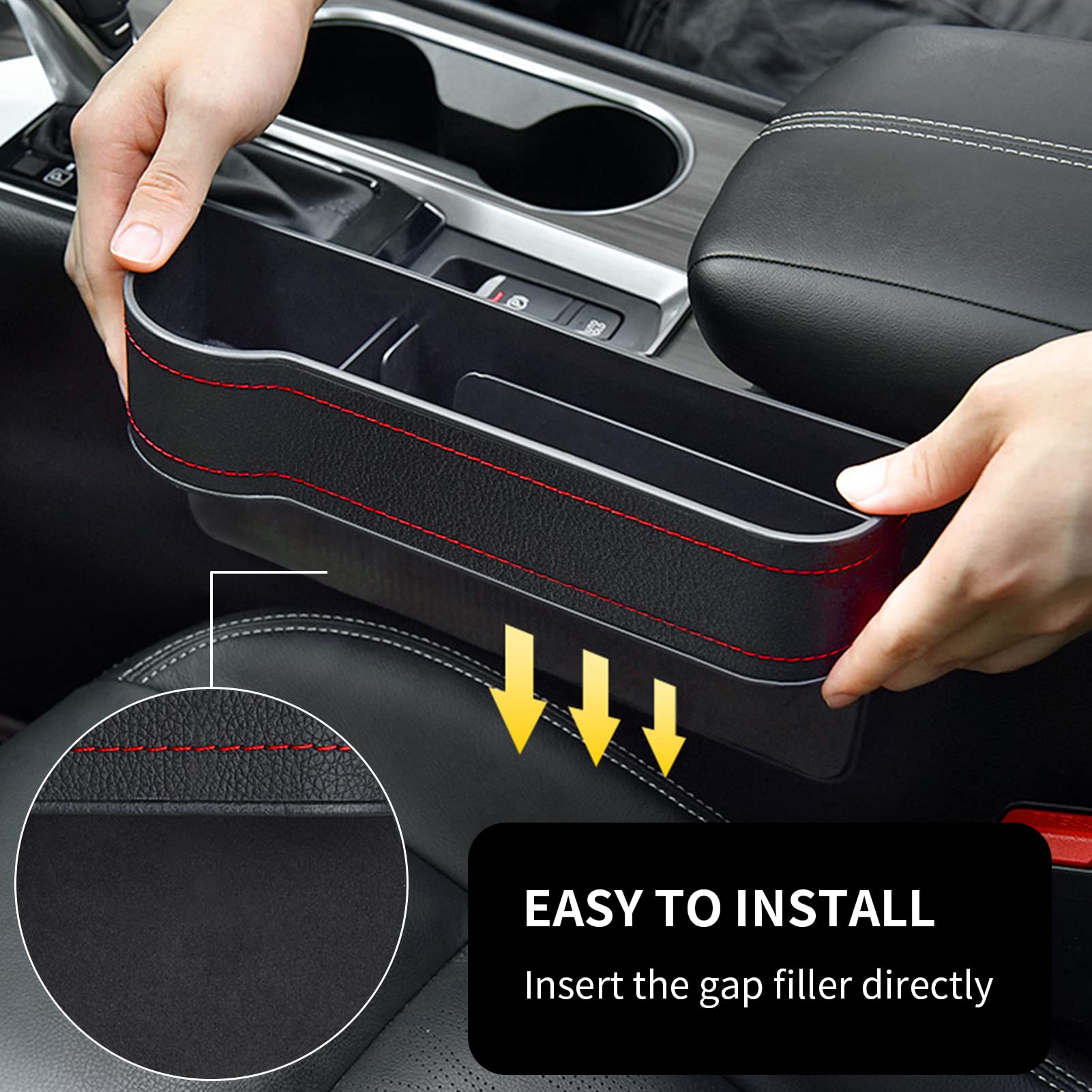 Last day 49% OFF-Leather Multifunctional Car Seat Organizer