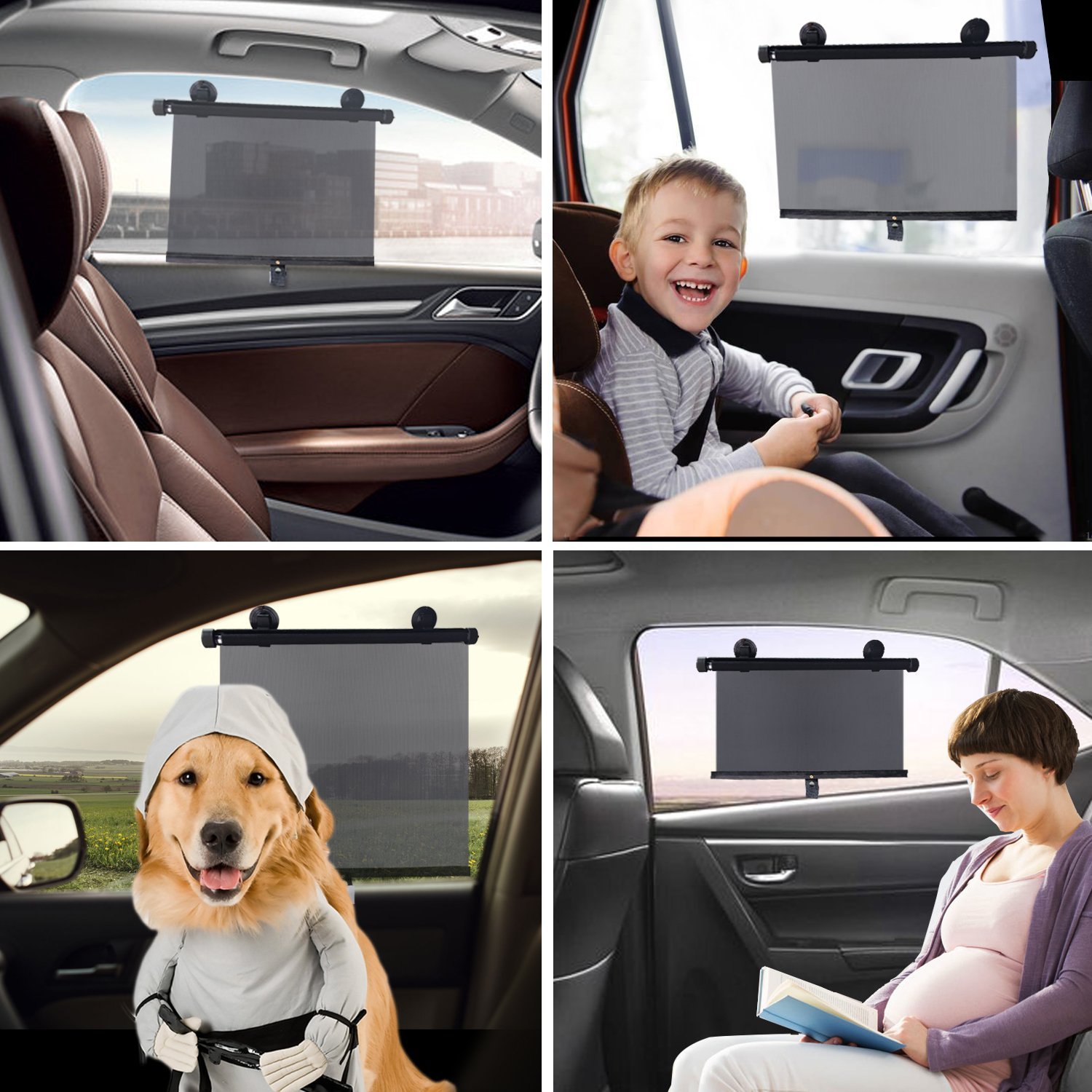 Last Day Promotion 49% OFFRetractable Window Roller Sunshade For Truck/car/SUV/bedroom/kitchen/living room/office