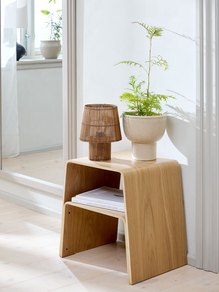 VANDEL stackable stool natural oak