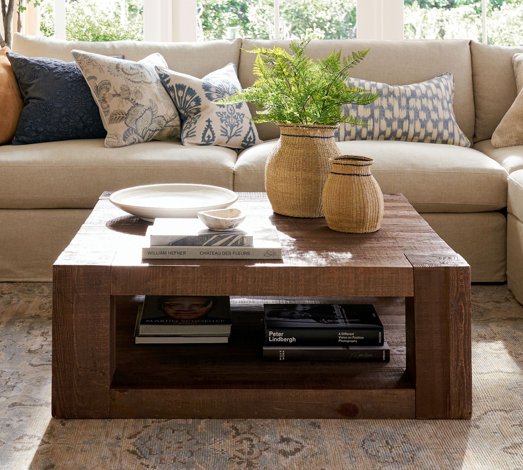 Rockport Square Reclaimed Wood Coffee Table (44
