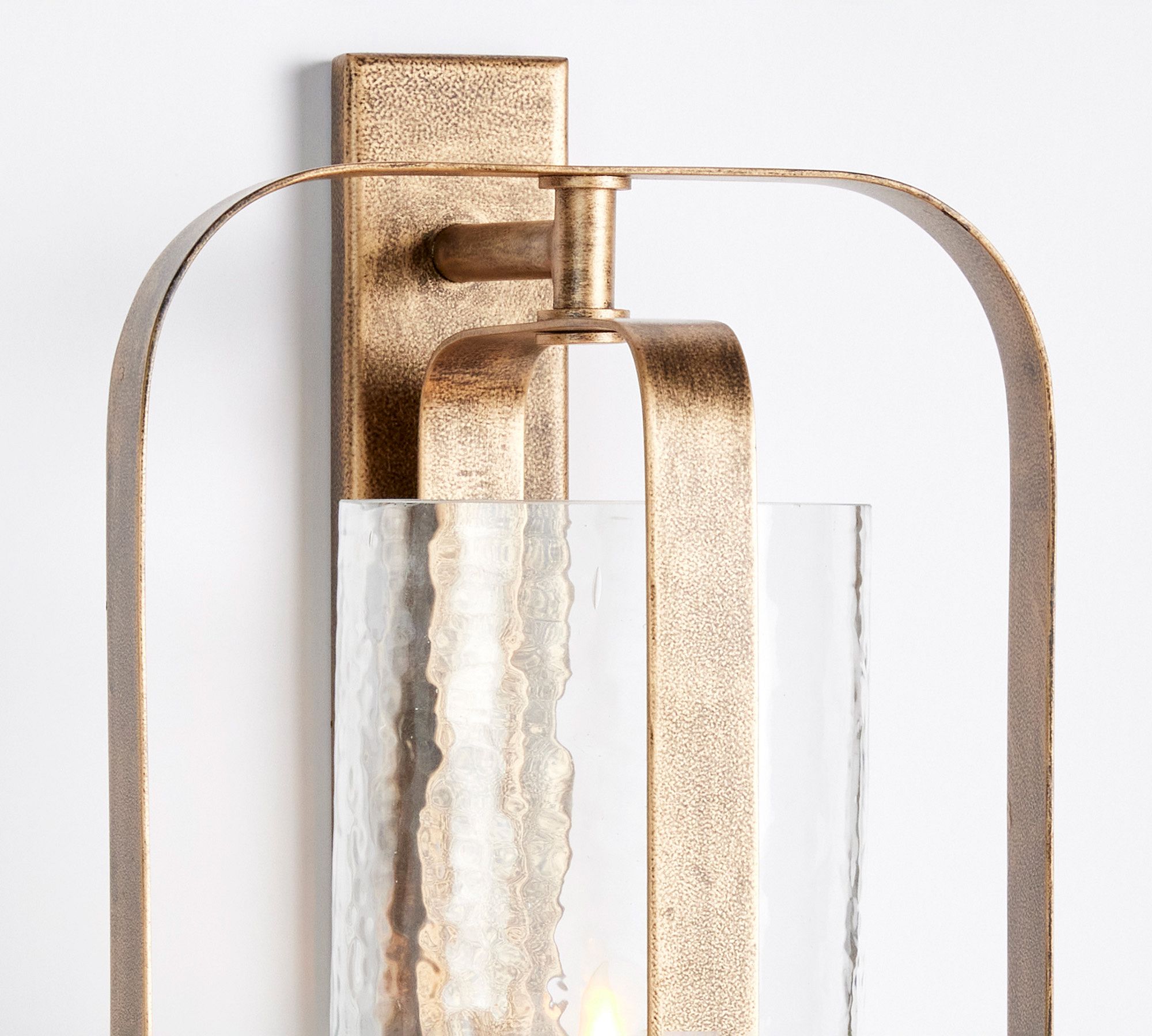 Mollie Hammered Glass Sconce