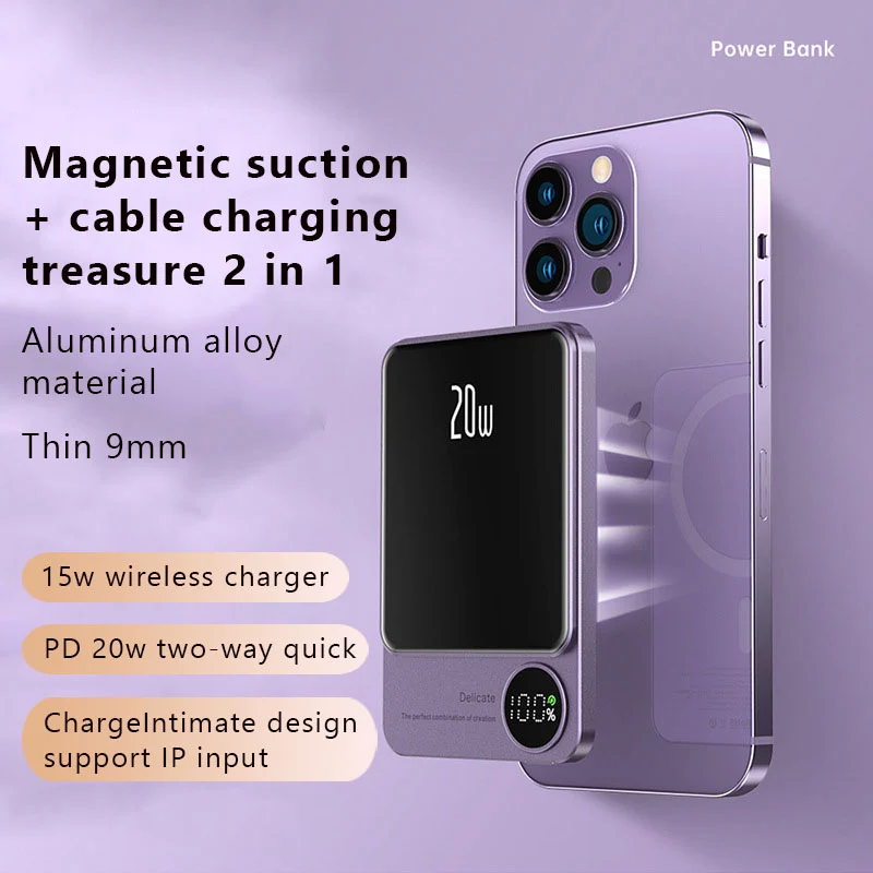 ( Early Mother's Day Sale - 47% OFF)-Macsafe Powerbank Magnetic-(Buy 10000mAh save more)