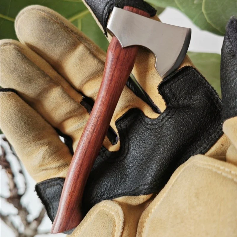 Mini Axe Fixed Blade Hunting Survival Stainless Steel Tactical Knife Home Car Decor