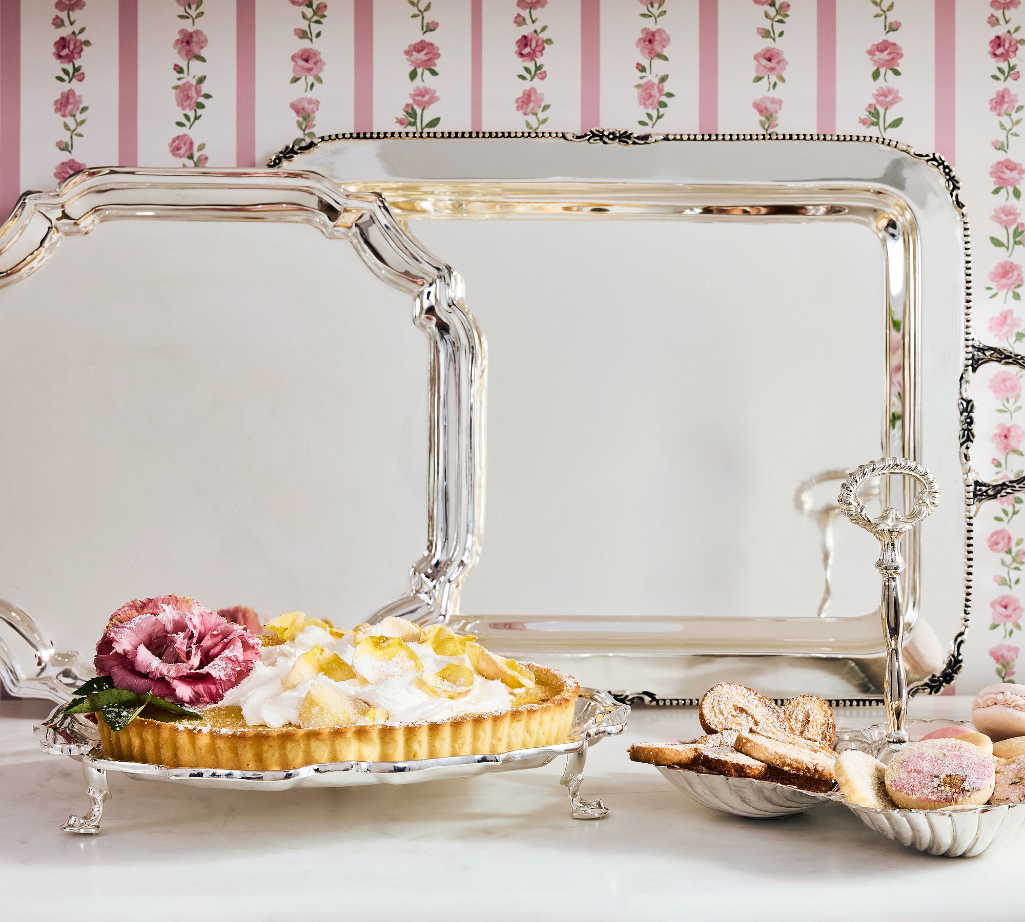 LoveShackFancy Silver Footed Serving Tray