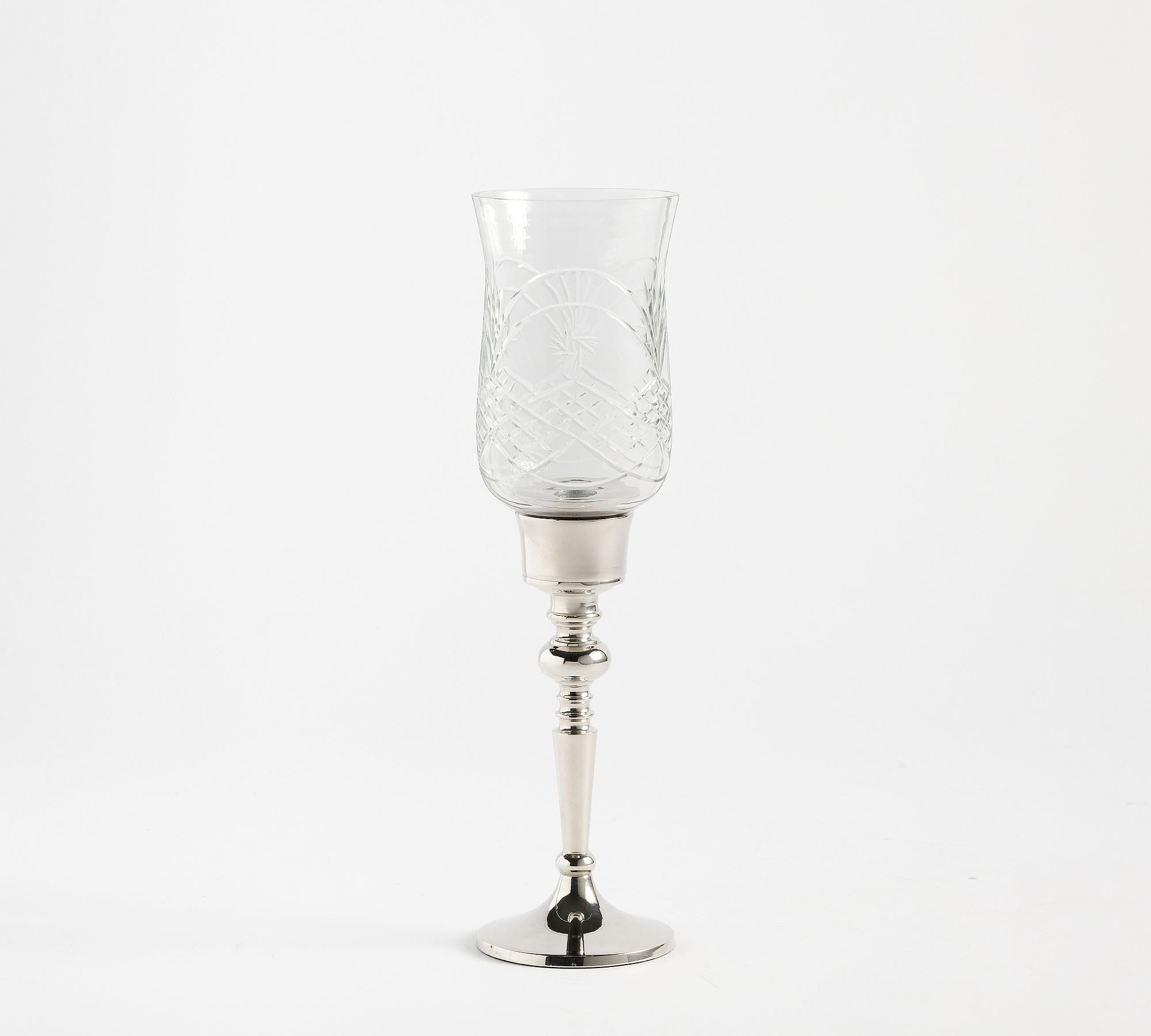 LoveShackFancy Etched Glass Candle Holder