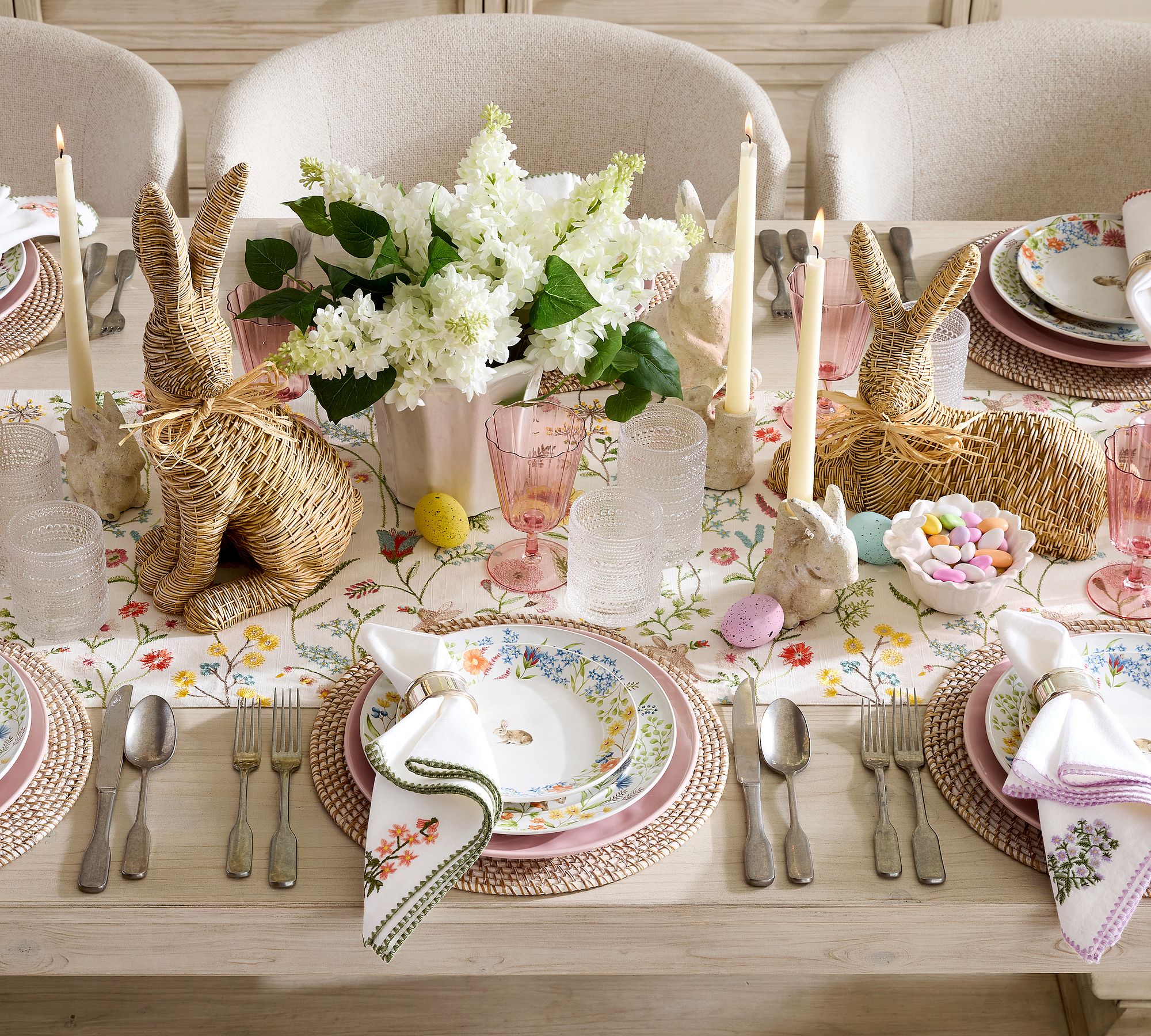 Rustic Bunny Candle Holder