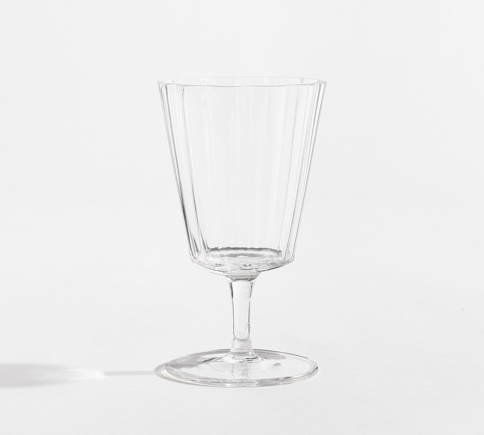 Fluted Glass Goblets - Set of 4