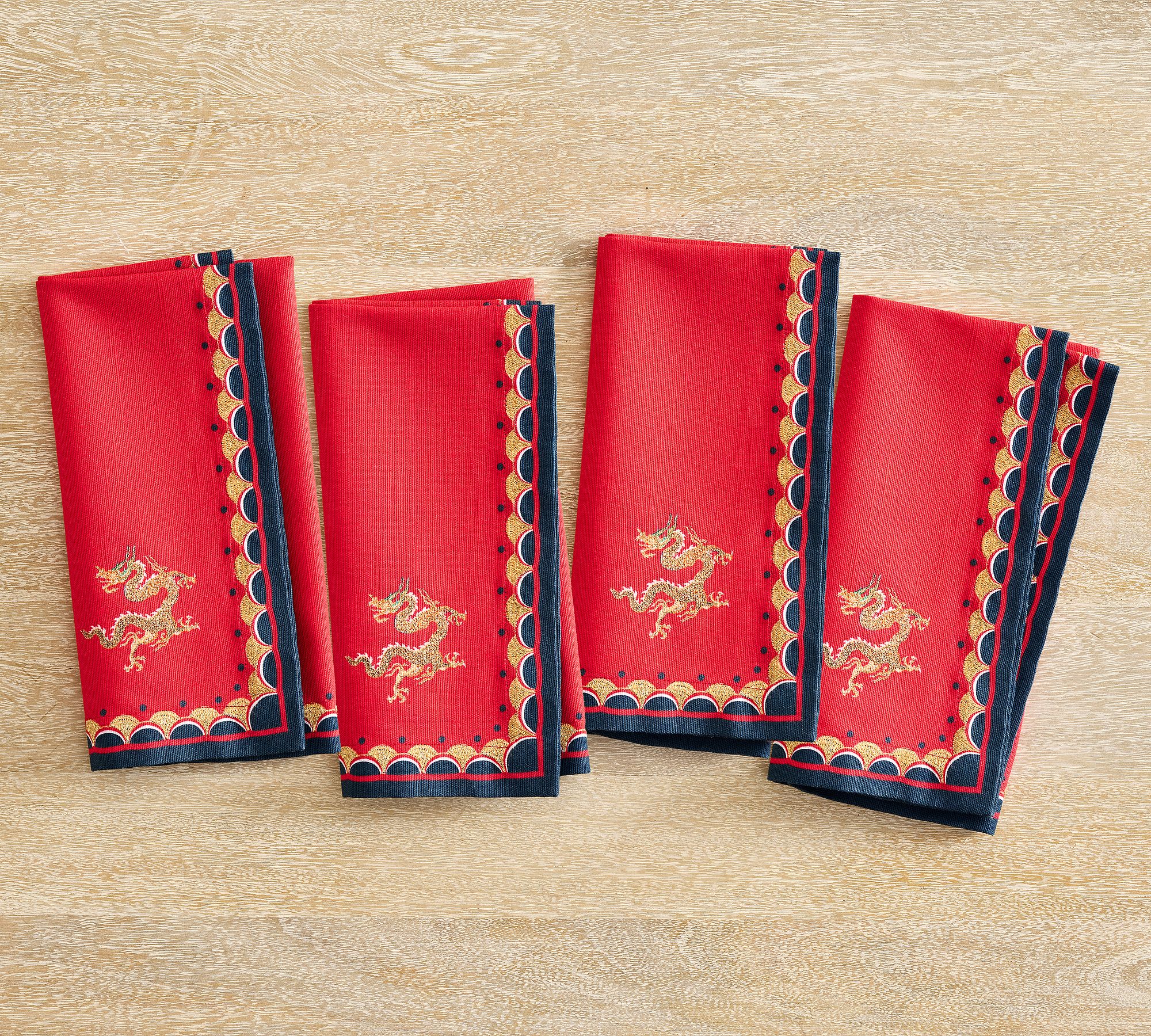 Lunar New Year Cotton Napkins - Set of 4