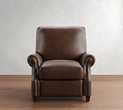 James Roll Arm Leather Recliner