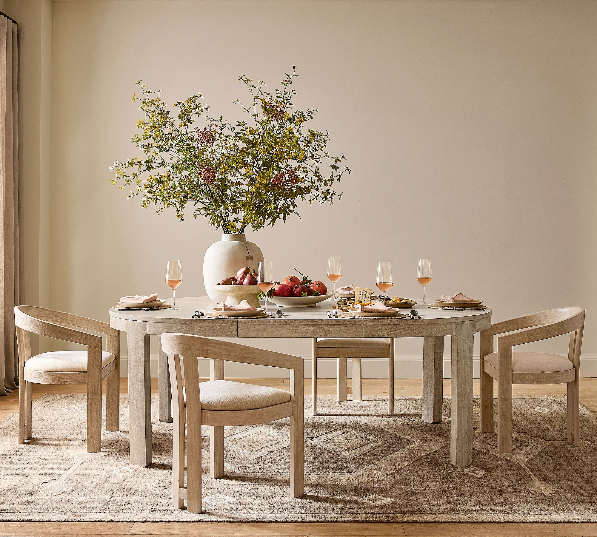 Aptos Round Extendable Dining Table (50