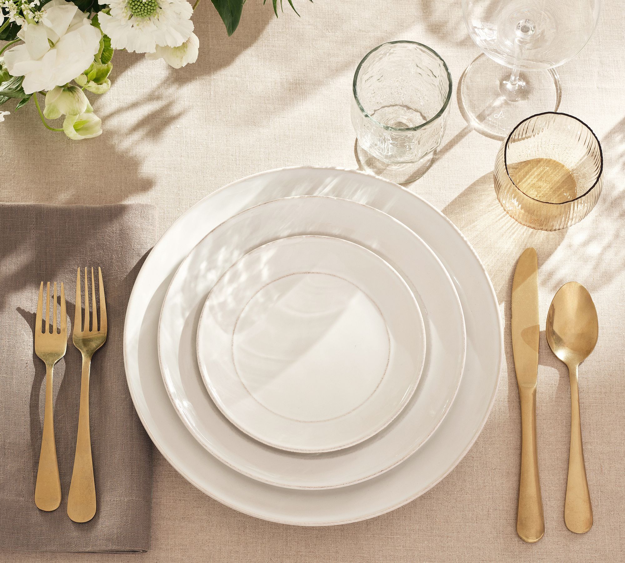 Cambria Handcrafted Stoneware Appetizer Plates - Set of 4