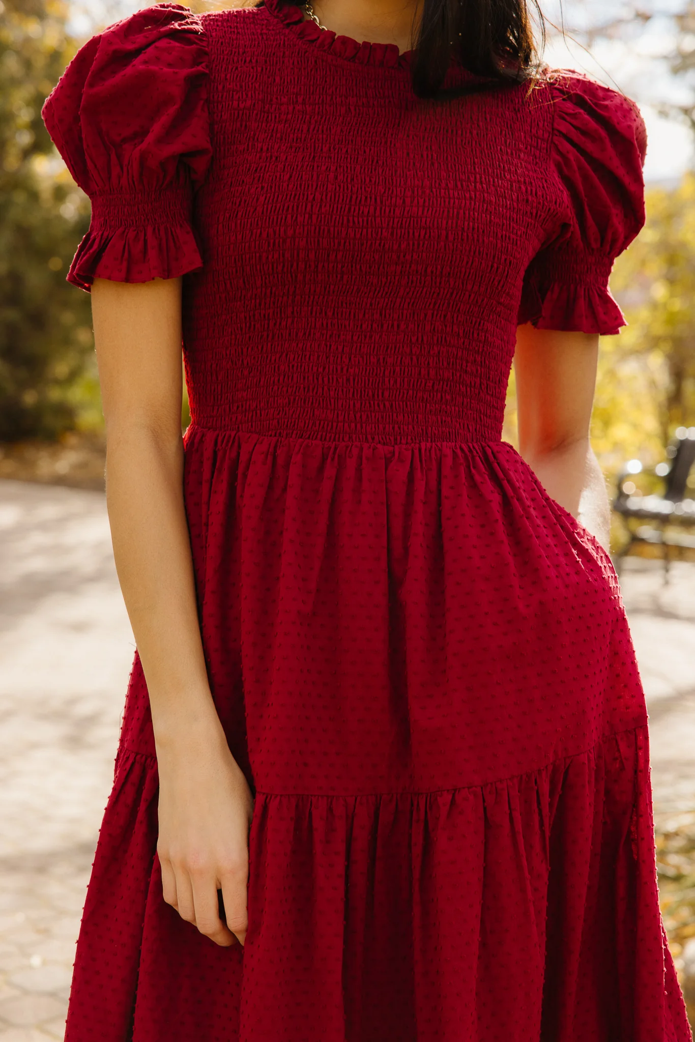 Cordelia Dress in Burgundy