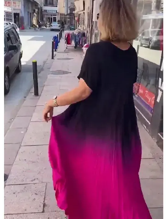 Summer loose printed casual long dress