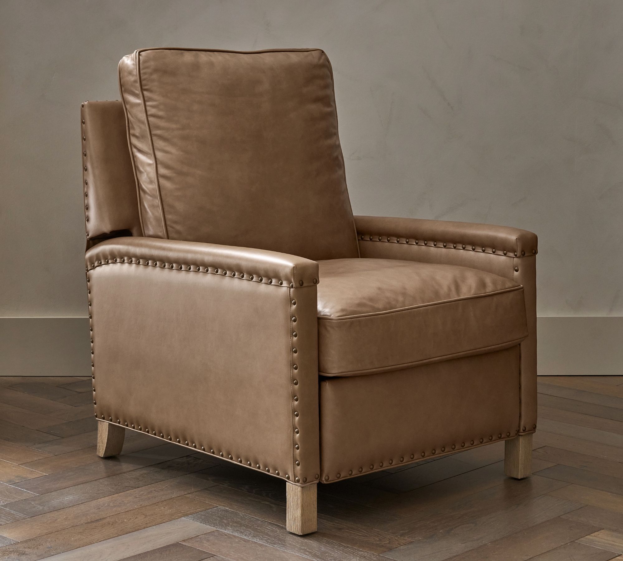 Tyler Square Arm Leather Recliner