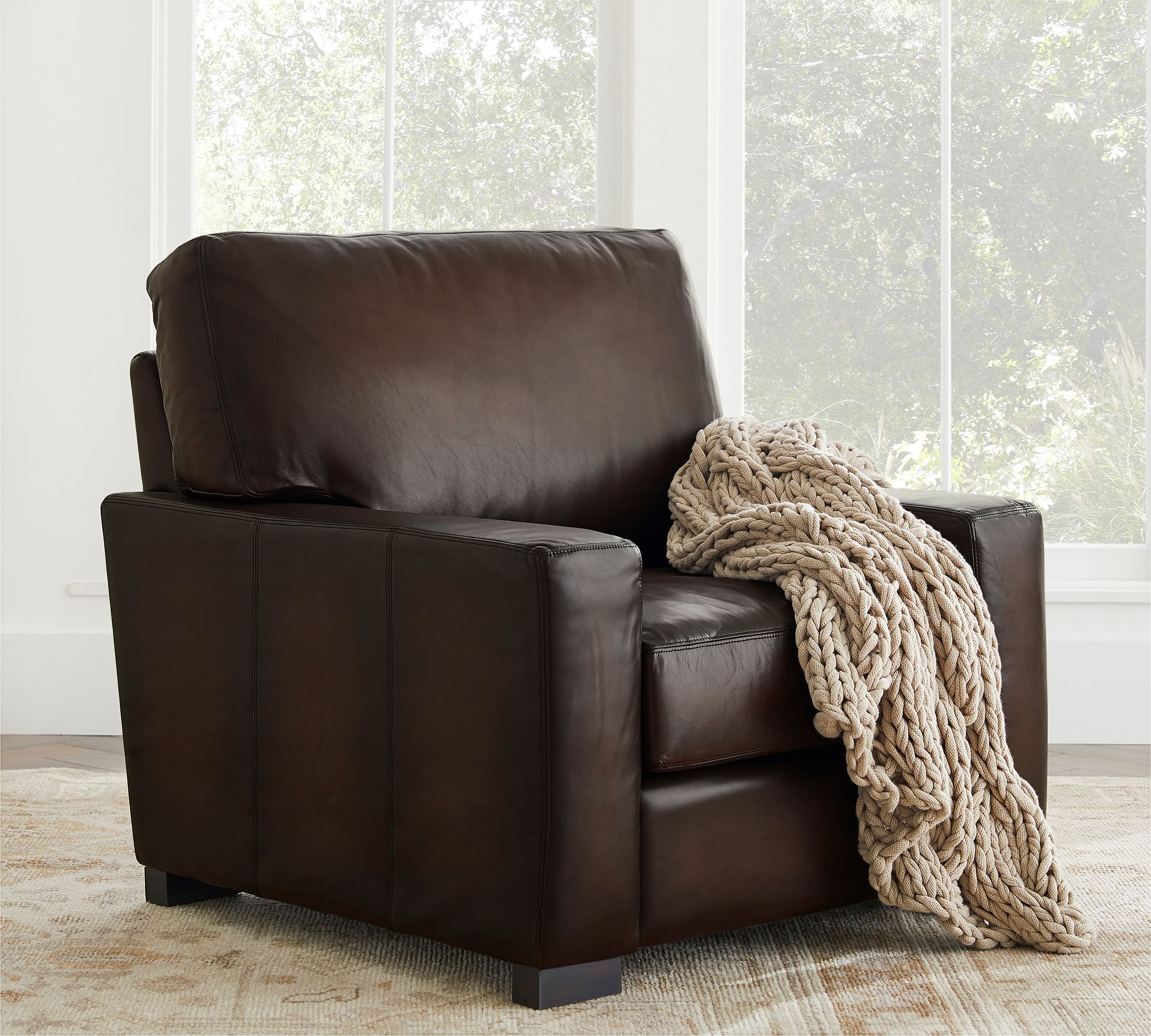 Turner Square Arm Leather Chair