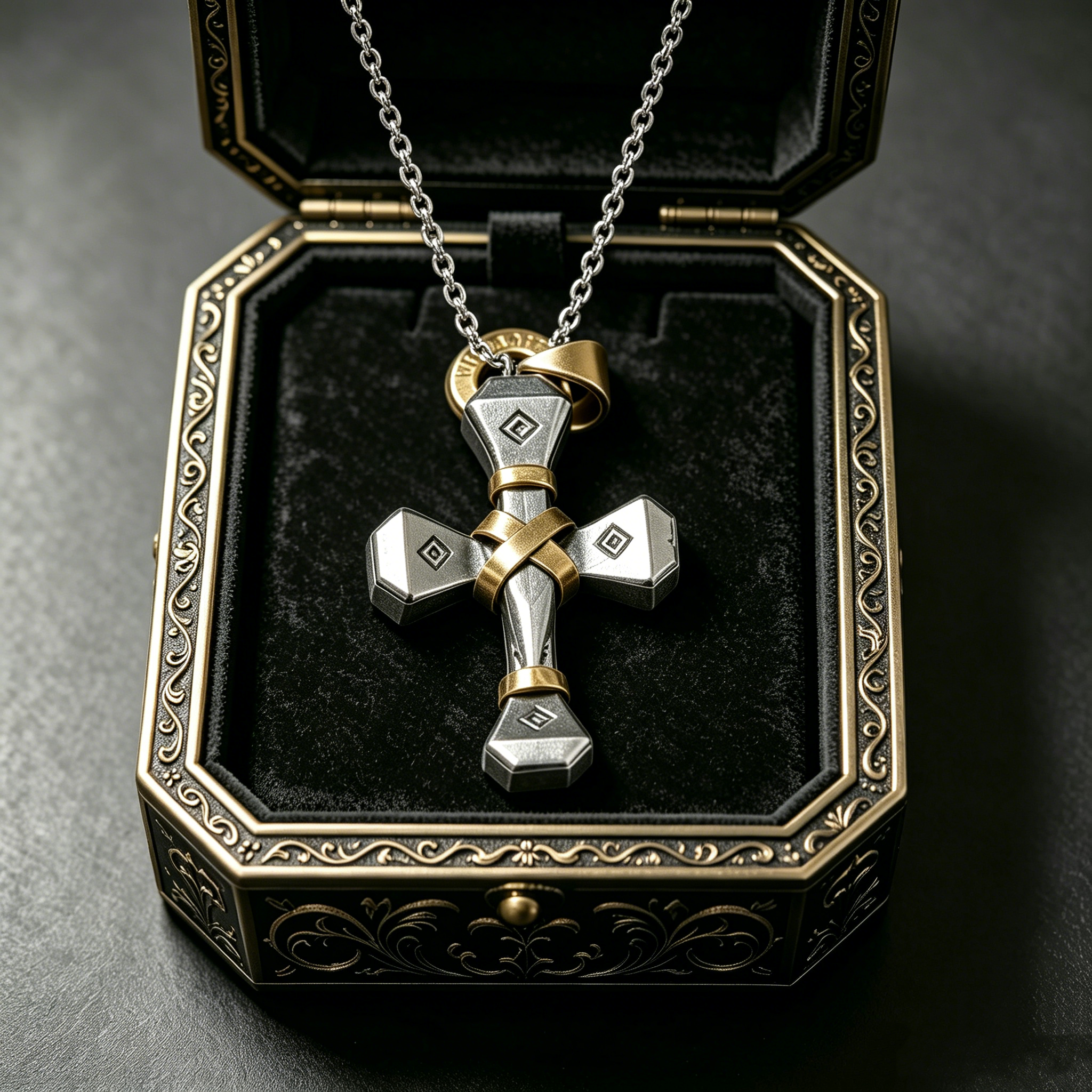 Handmade 9mm Bullet Cross Pendant
