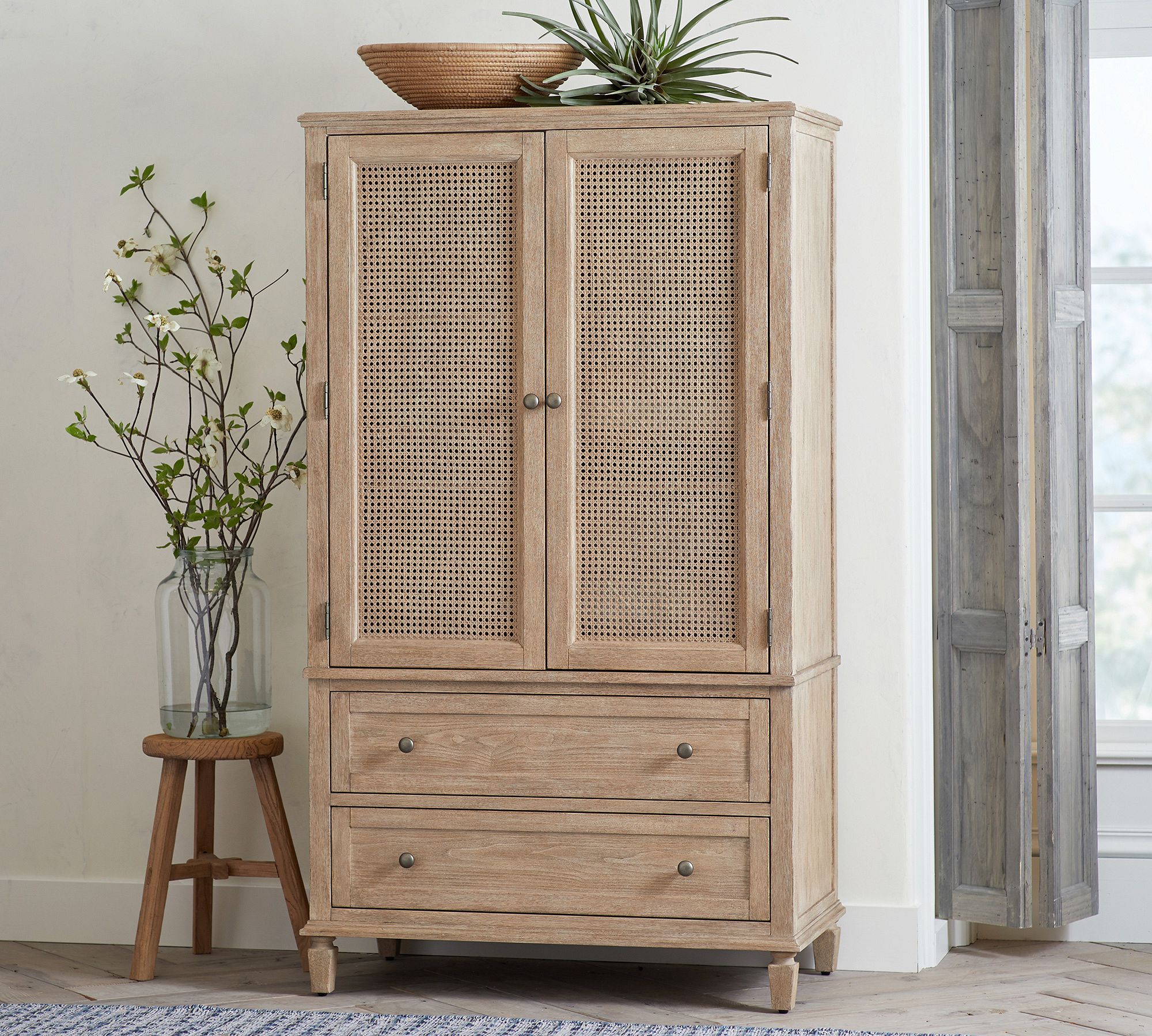 Sausalito Cane Armoire (40