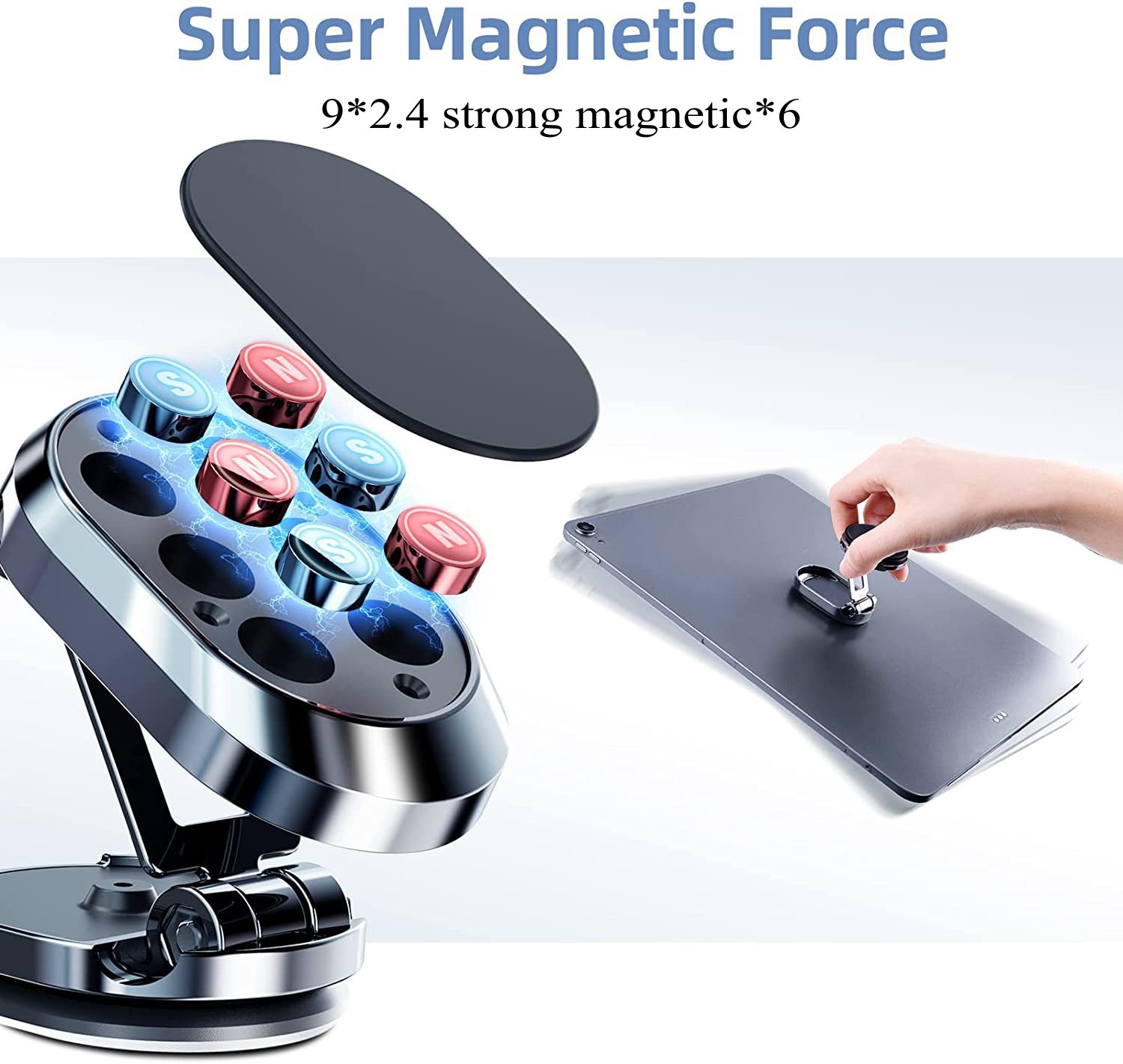 (Flash Sale-49% Off ) 2022 NEW Foldable Magnetic Car Phone Mount (Buy More Save More)