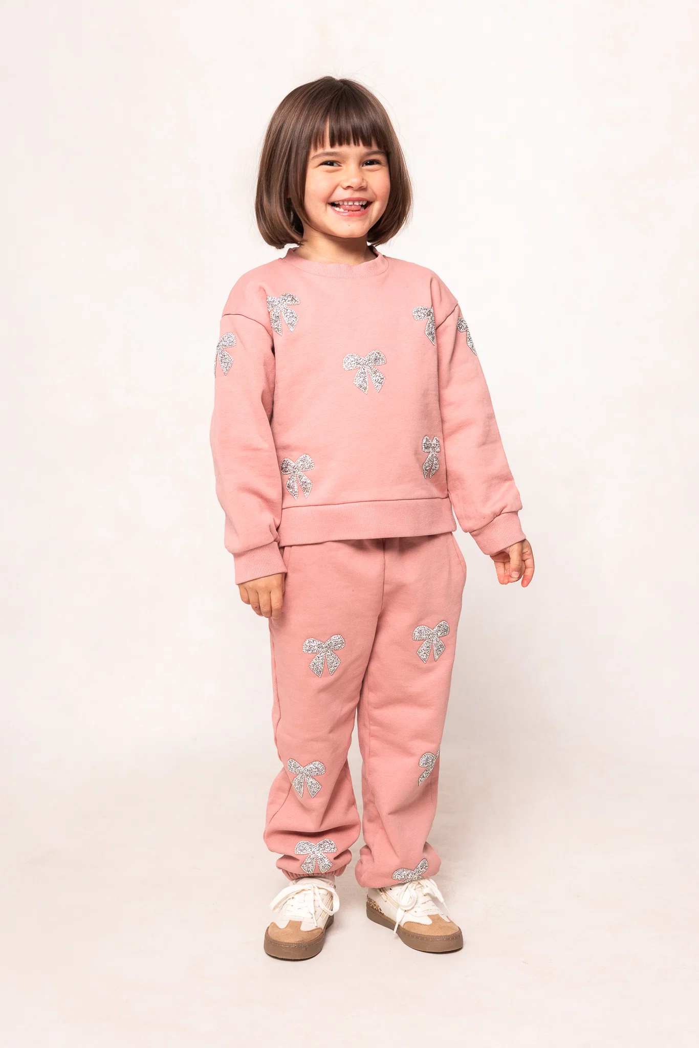 Mini Micah Jogger Sweatpants in Pink
