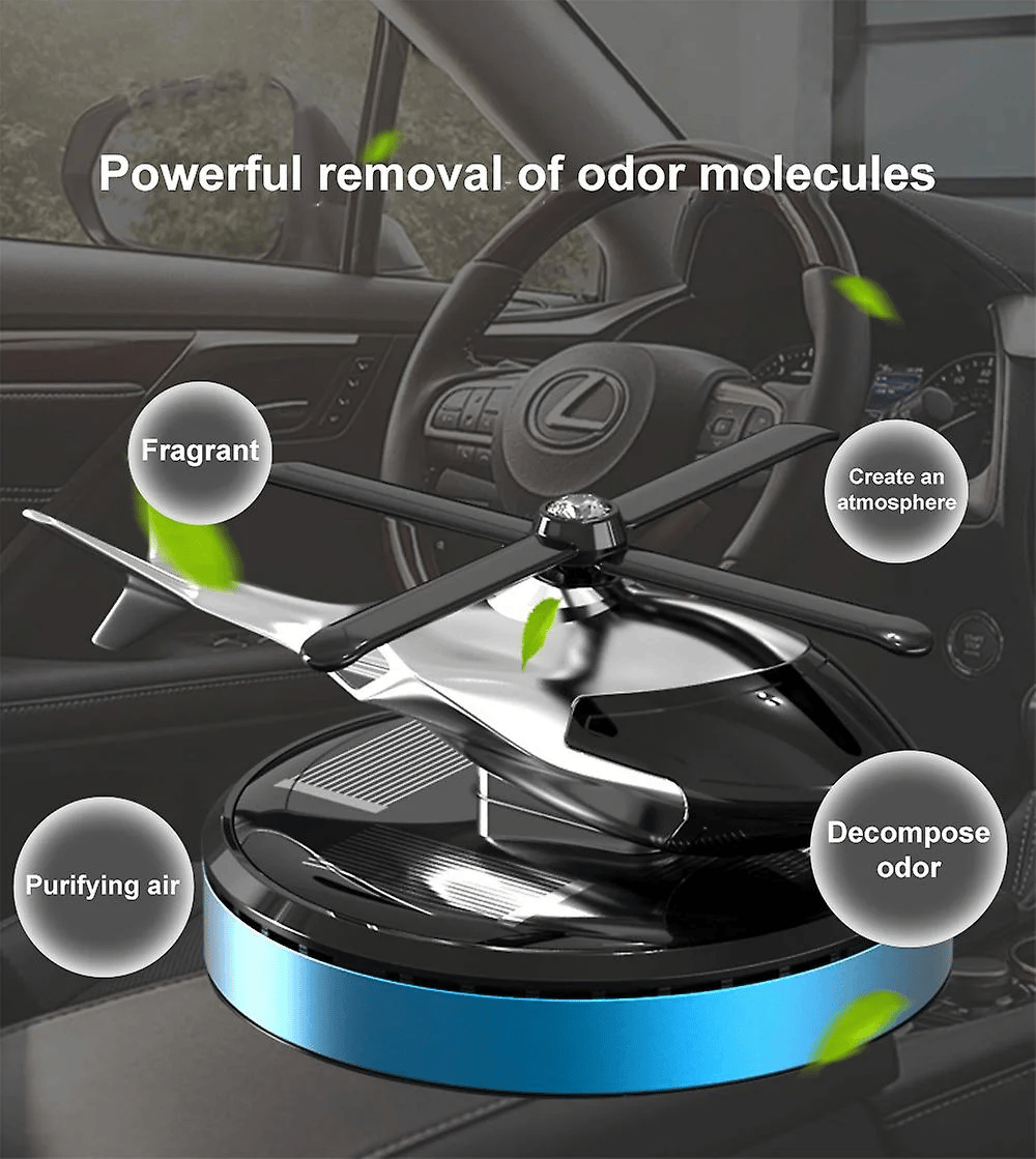BIG SALE - 48% OFF-Metal Solar Helicopter Air Freshener v2.0