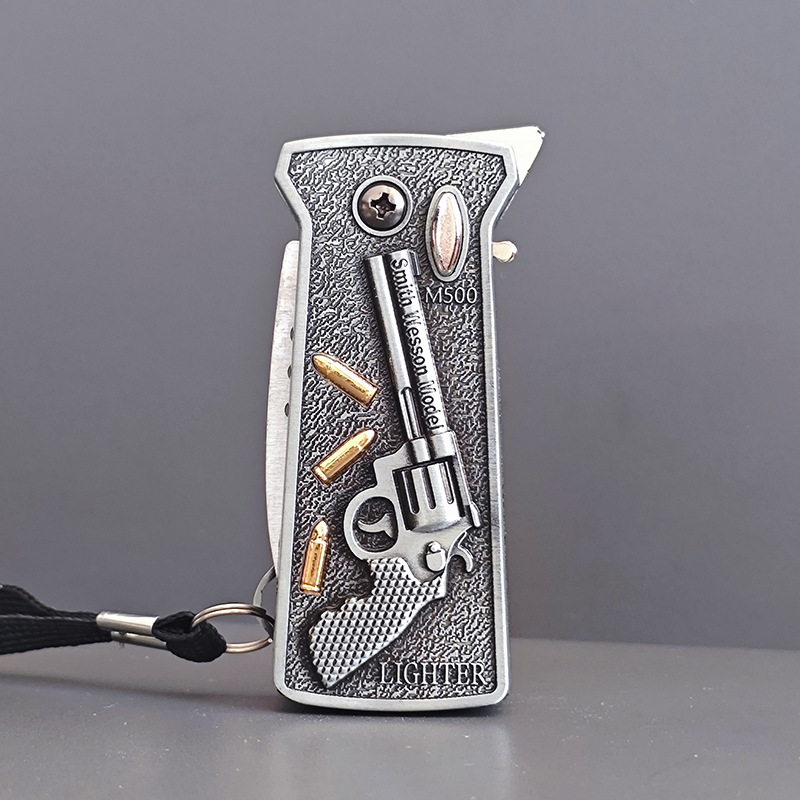 Multi-functional Windproof Lighter with Folding Knife and Bottle Opener