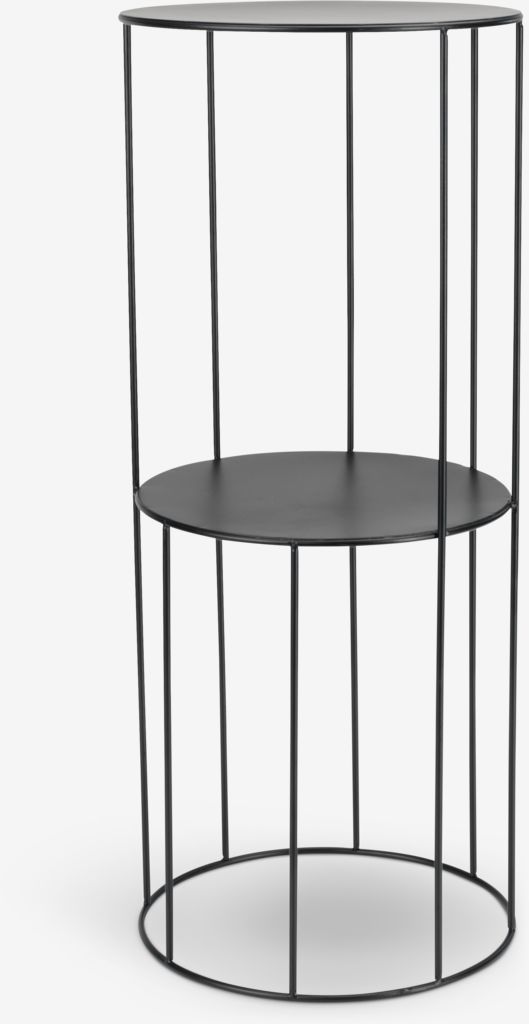 Pedestal PELLE D25xH60cm black