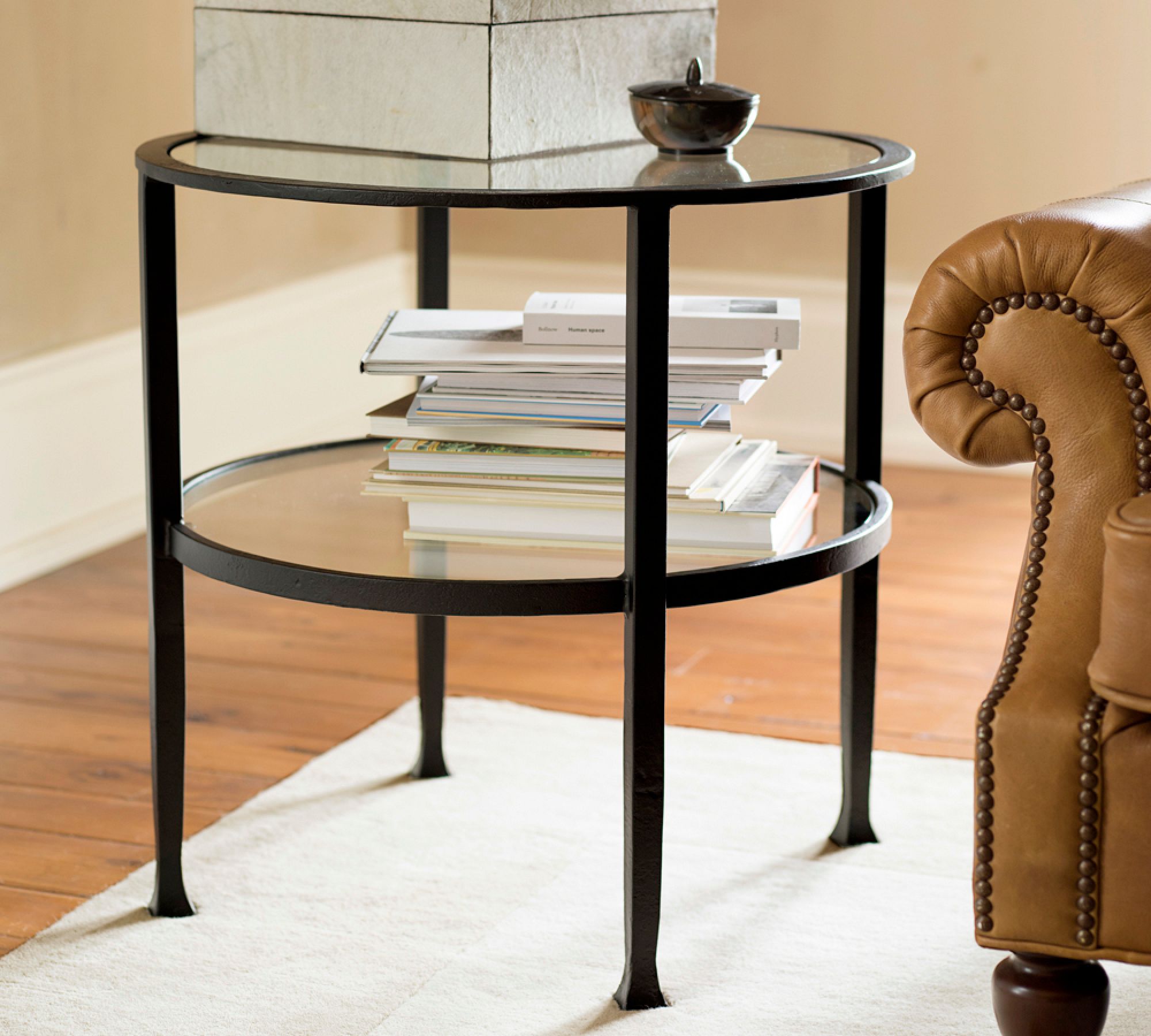 Tanner Round Glass End Table (24