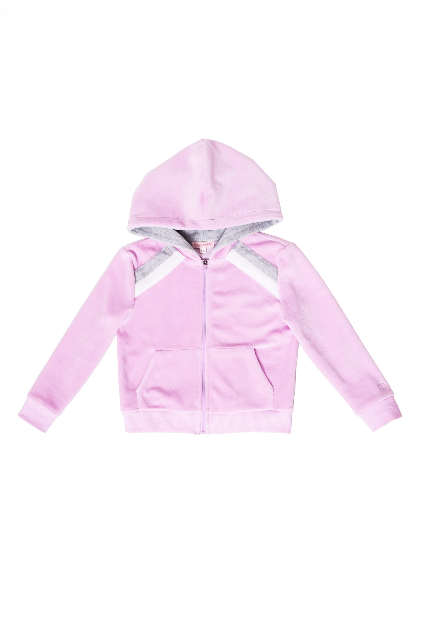 Zip Up Velour Sweatshirt in Pink