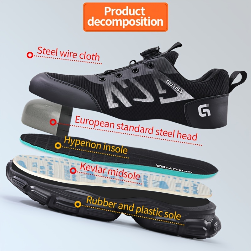 All-Season Men's Slip-On Safety Shoes