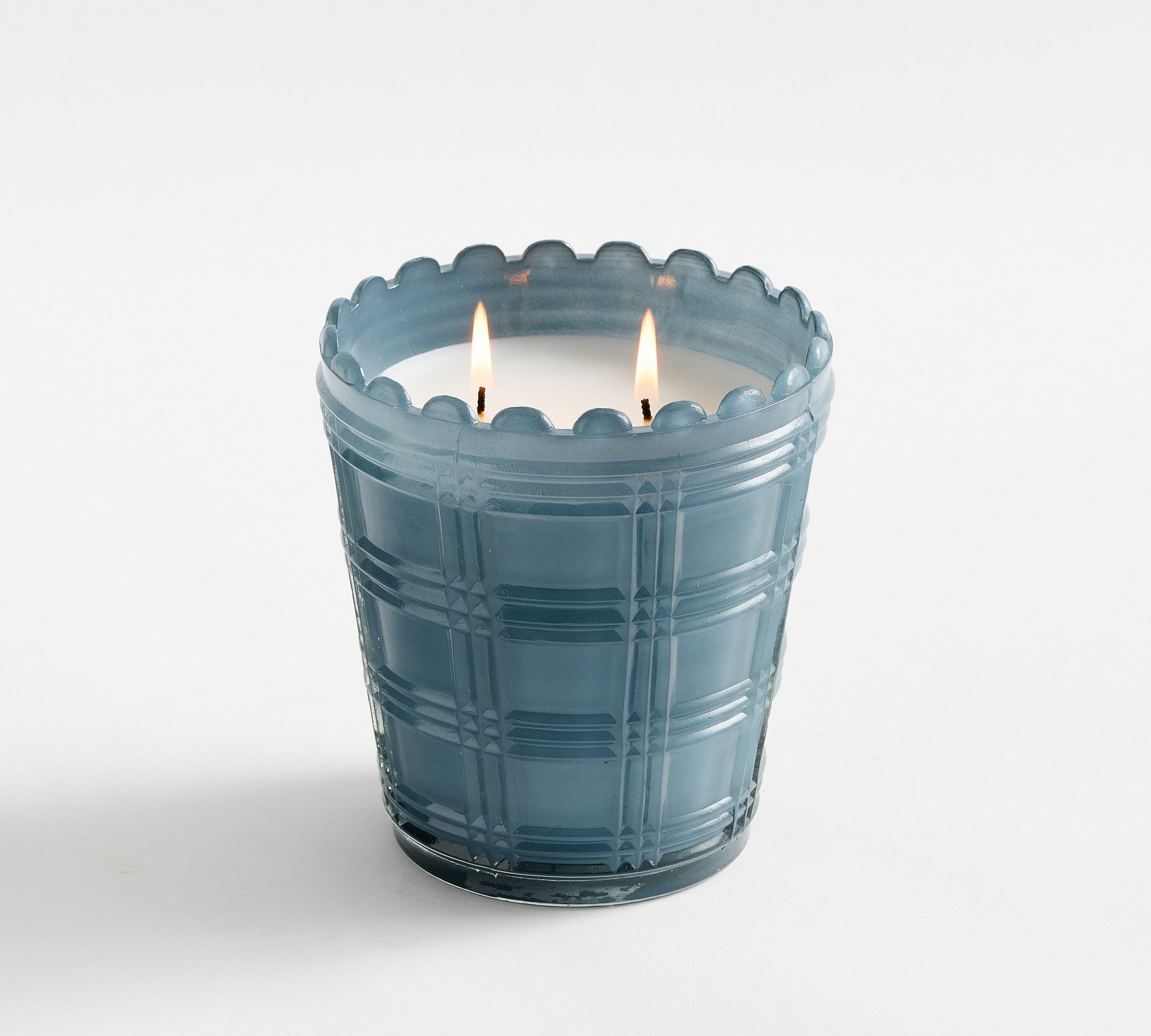 Scallop Glass Candle - Citrus Herb