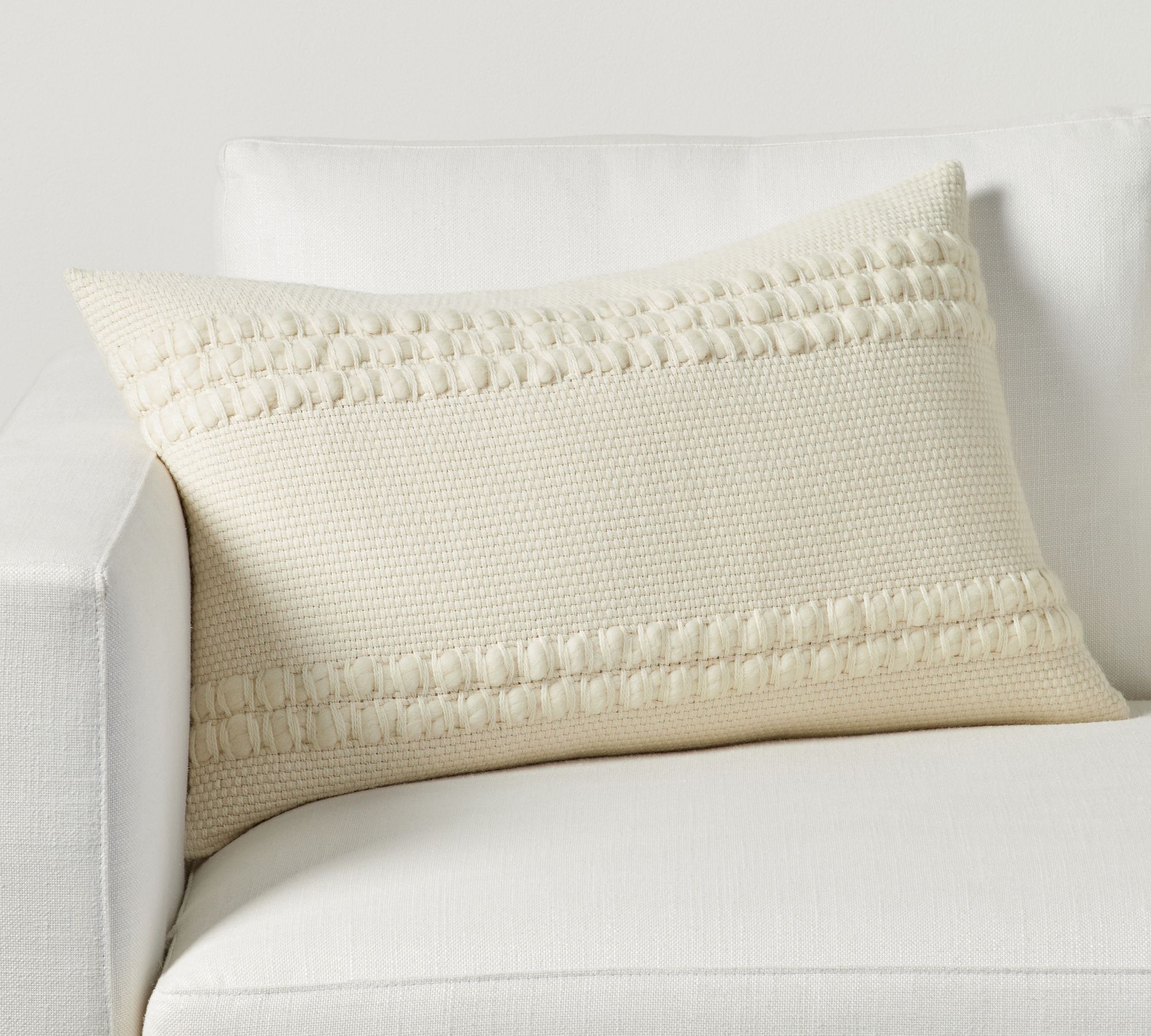 Reed Striped Lumbar Pillow