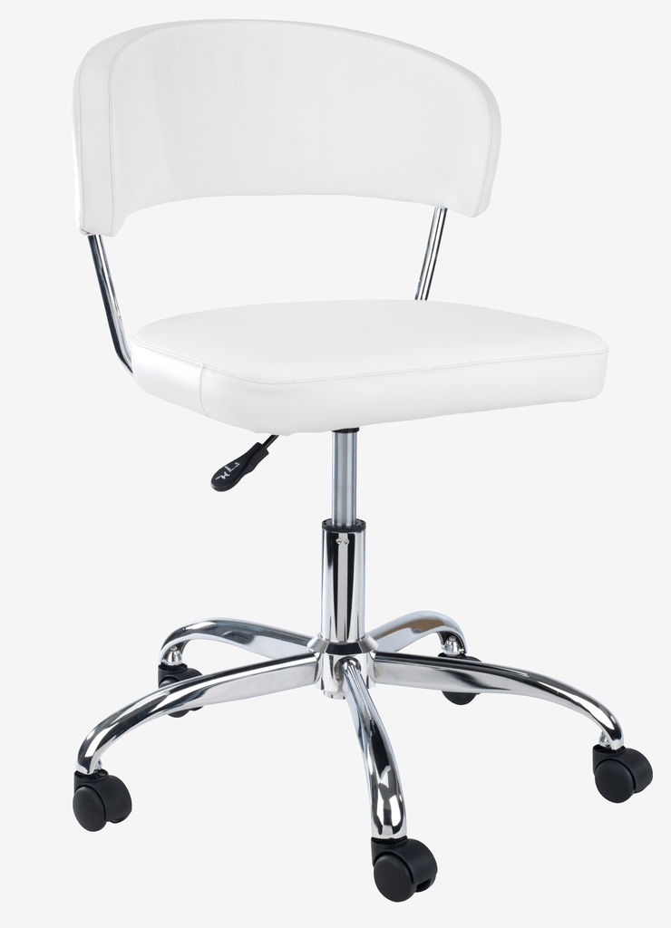 SNEDSTED office chair white leatherette/chrome
