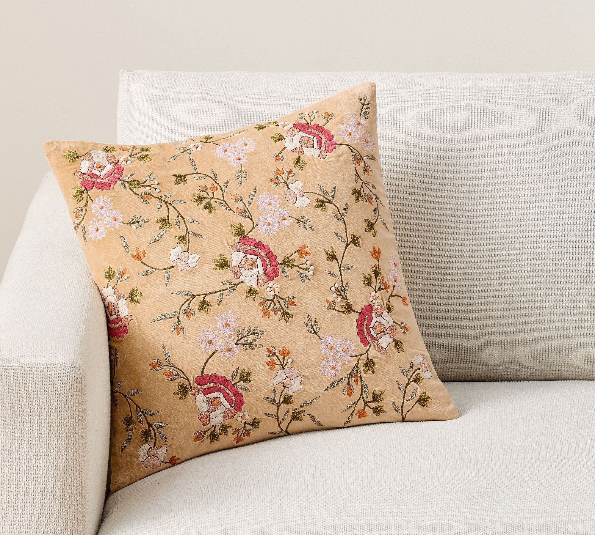 Primrose Hill Embroidered Pillow