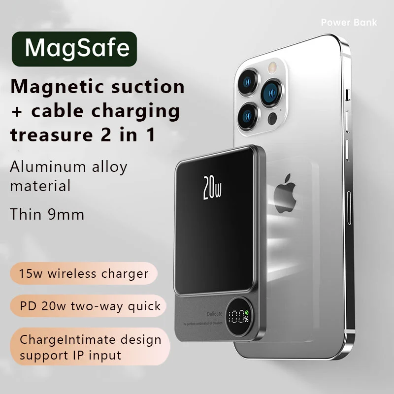 ( Early Mother's Day Sale - 47% OFF)-Macsafe Powerbank Magnetic-(Buy 10000mAh save more)