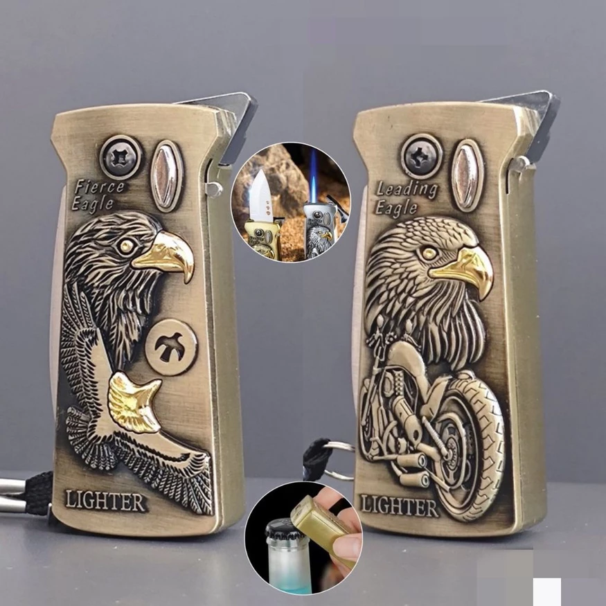 Multi-functional Windproof Lighter with Folding Knife and Bottle Opener