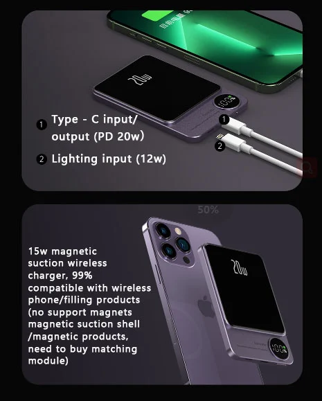 ( Early Mother's Day Sale - 47% OFF)-Macsafe Powerbank Magnetic-(Buy 10000mAh save more)