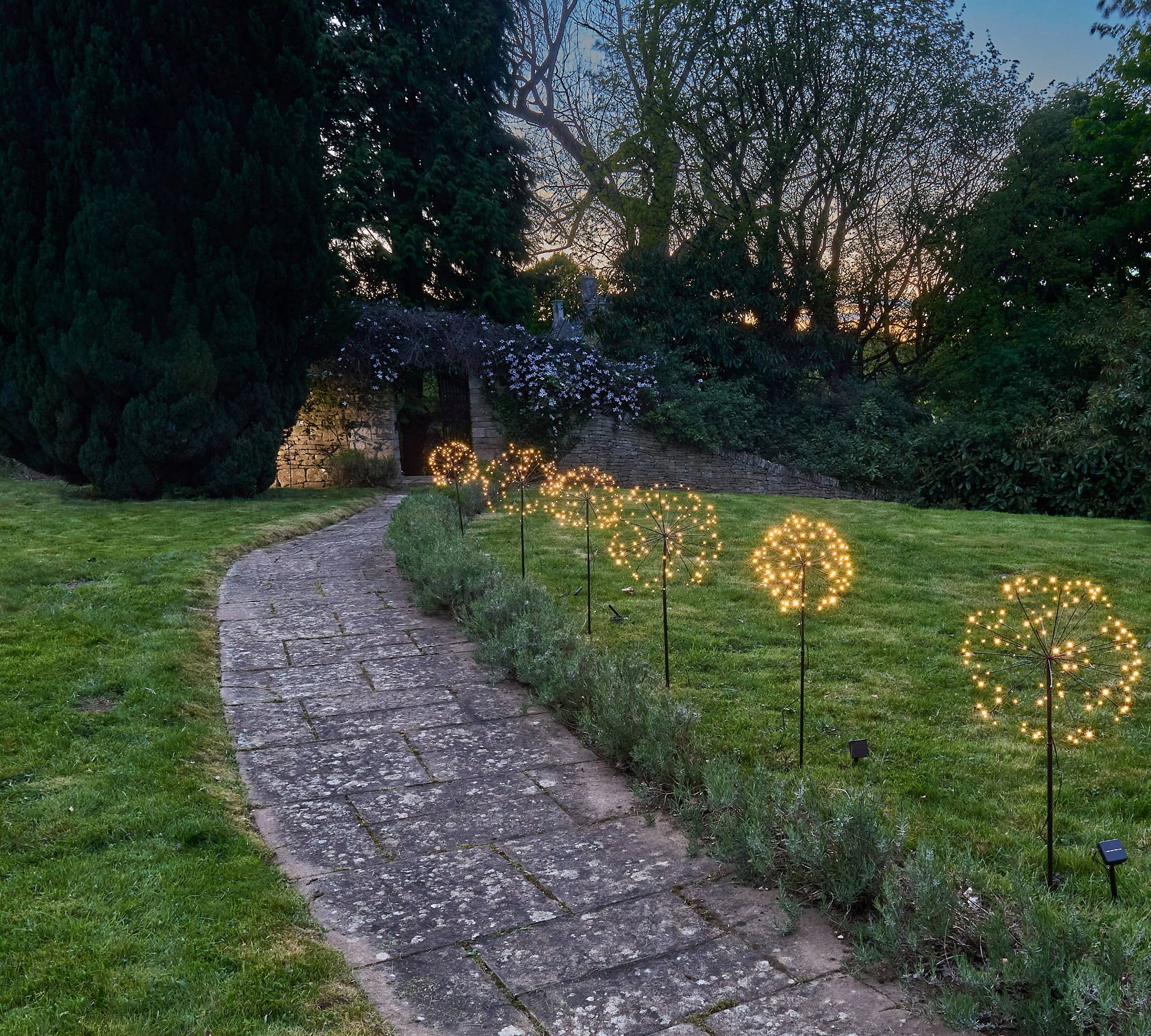 Solar Outdoor Lit Dandelion LED Lawn Stakes