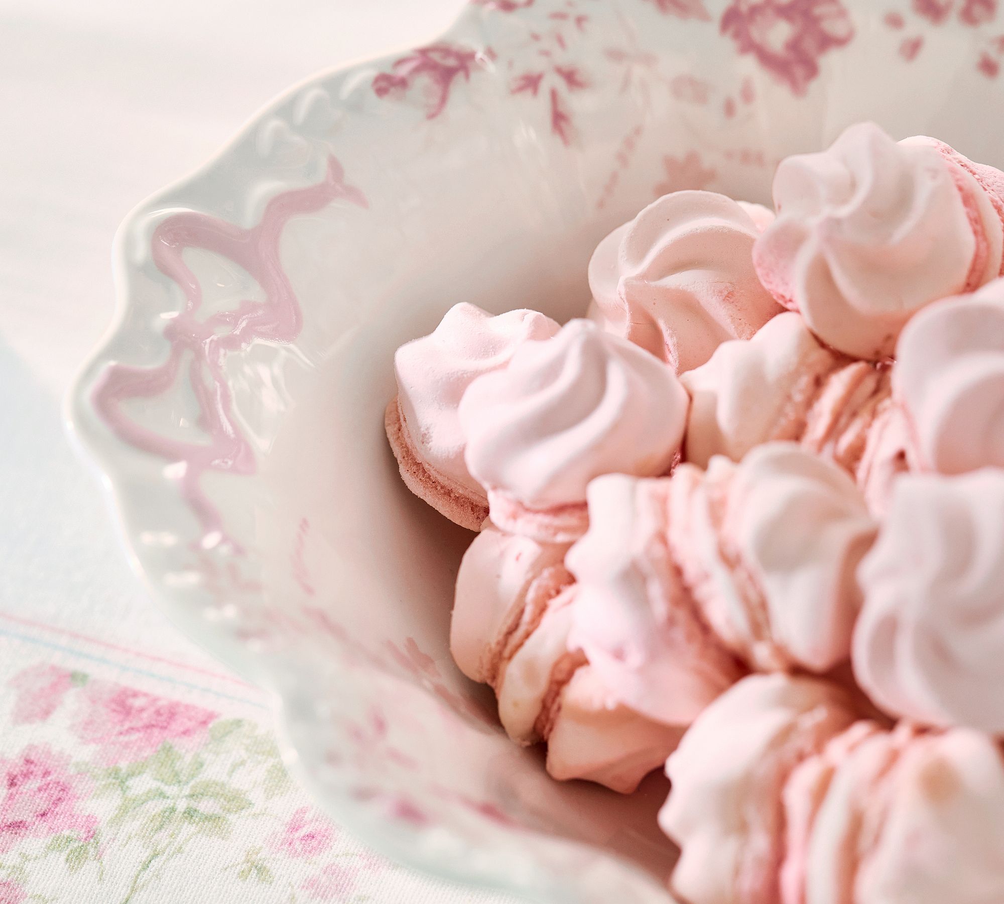 LoveShackFancy Floral Bow Porcelain Serving Bowl