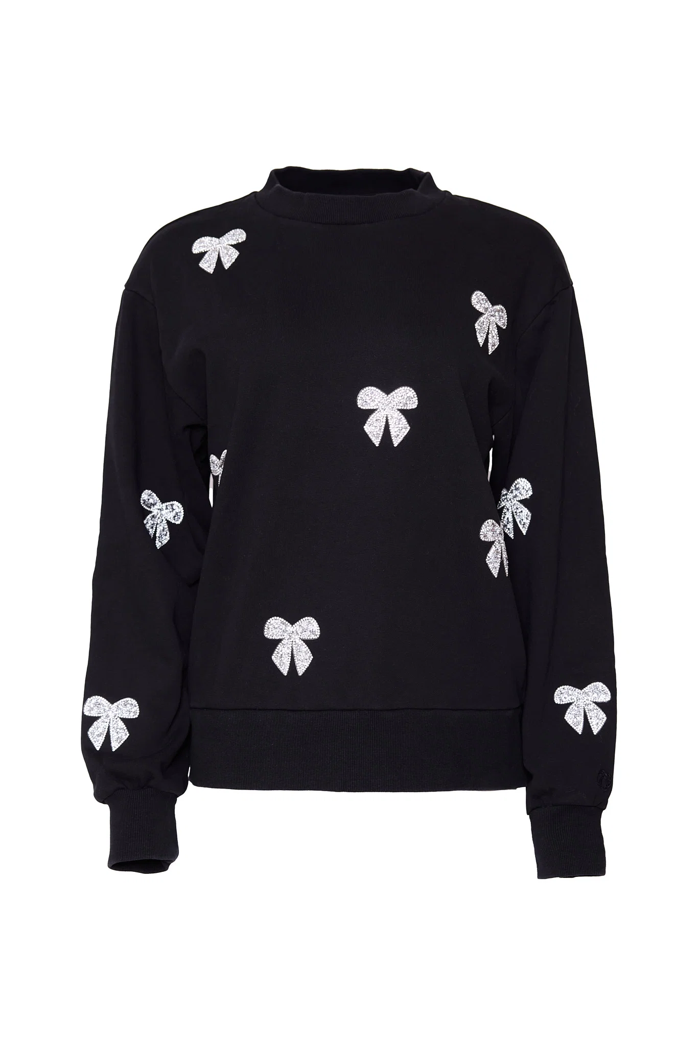 Micah Crew Neck Sweatshirt in Black & Bows
