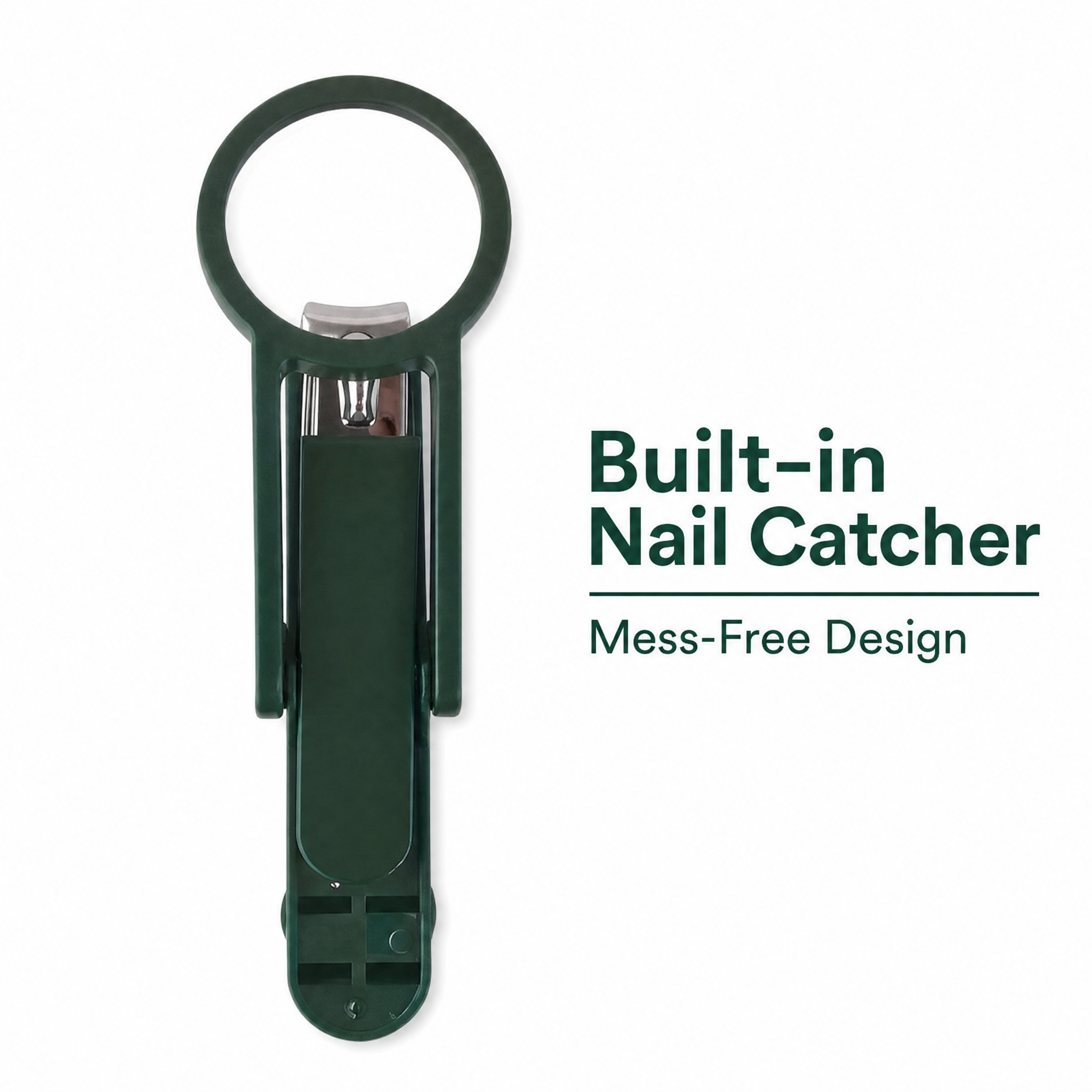 Stainless Steel Nail Clippers with Magnifying Glass And Storage Box