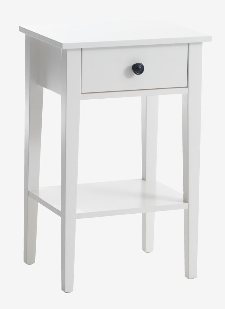 Bedside table NORDBY 1 drawer 1 shelf white