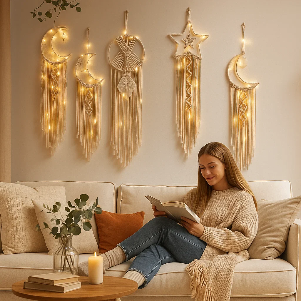 Cathy I Dreamcatcher for Women - Macramé Decoration with Lights