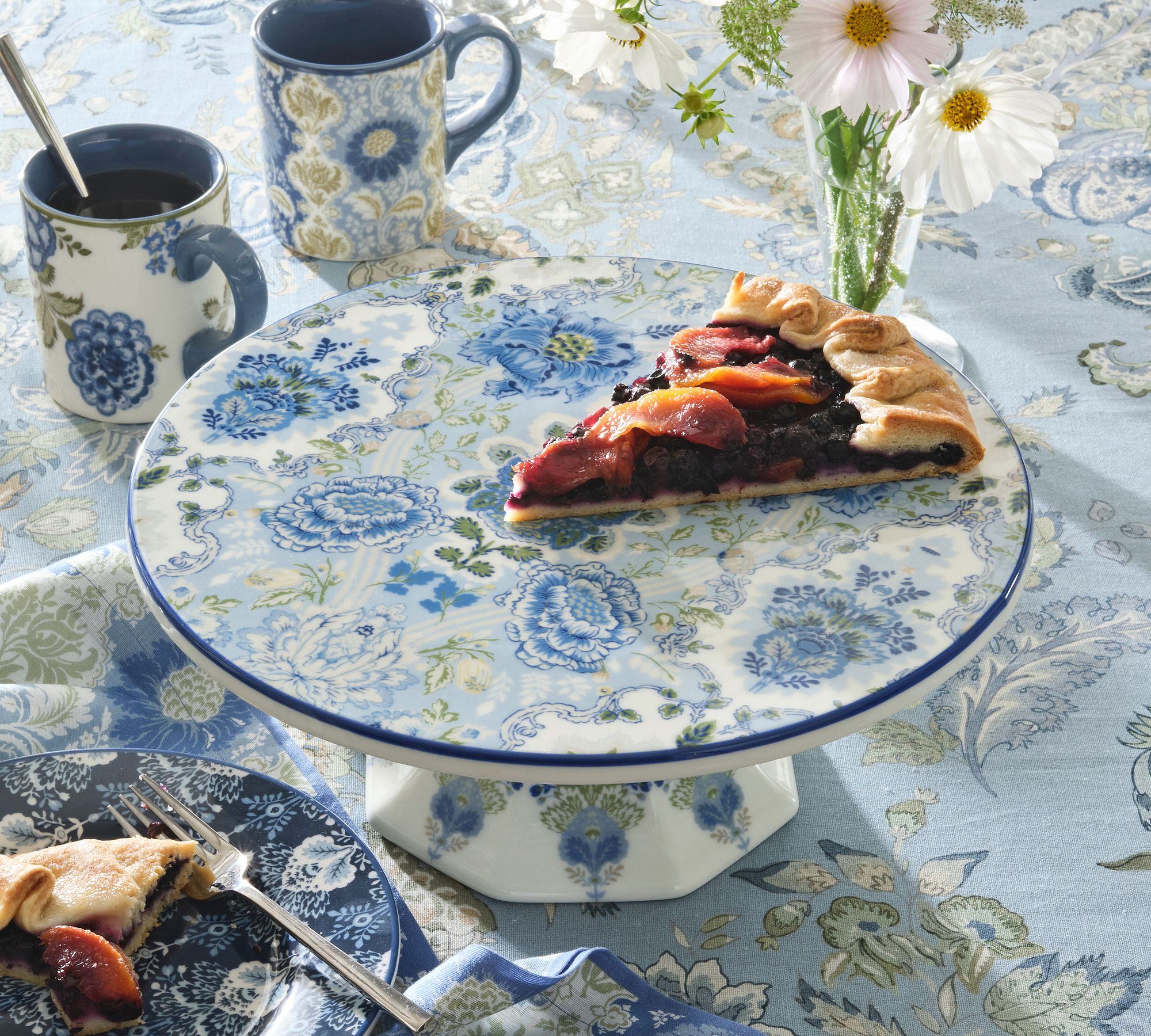 Kravet Arboretum Stoneware Cake Stand