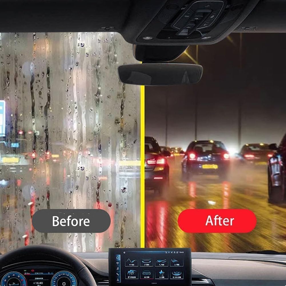 Easily Remove Car Glass Oil Film With Wash-Free Wipes - No Windshield Decontamination Needed!