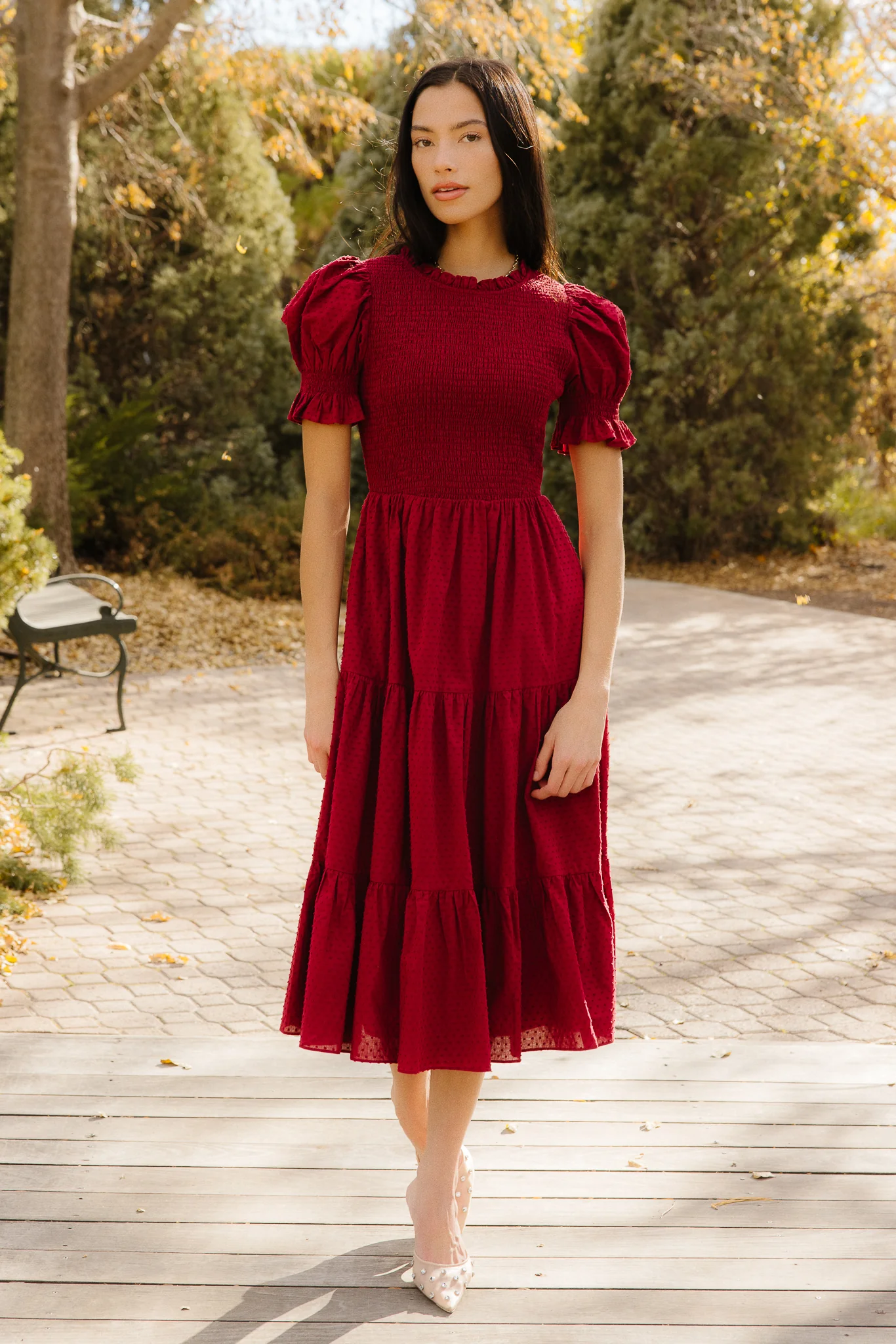 Cordelia Dress in Burgundy