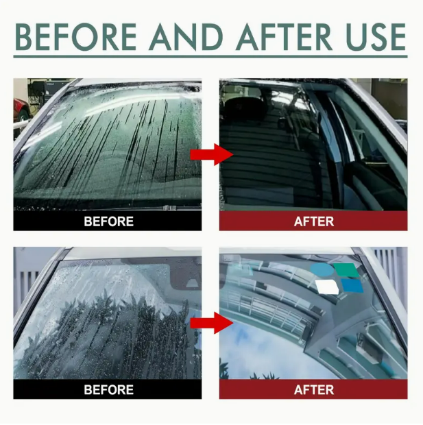 Easily Remove Car Glass Oil Film With Wash-Free Wipes - No Windshield Decontamination Needed!