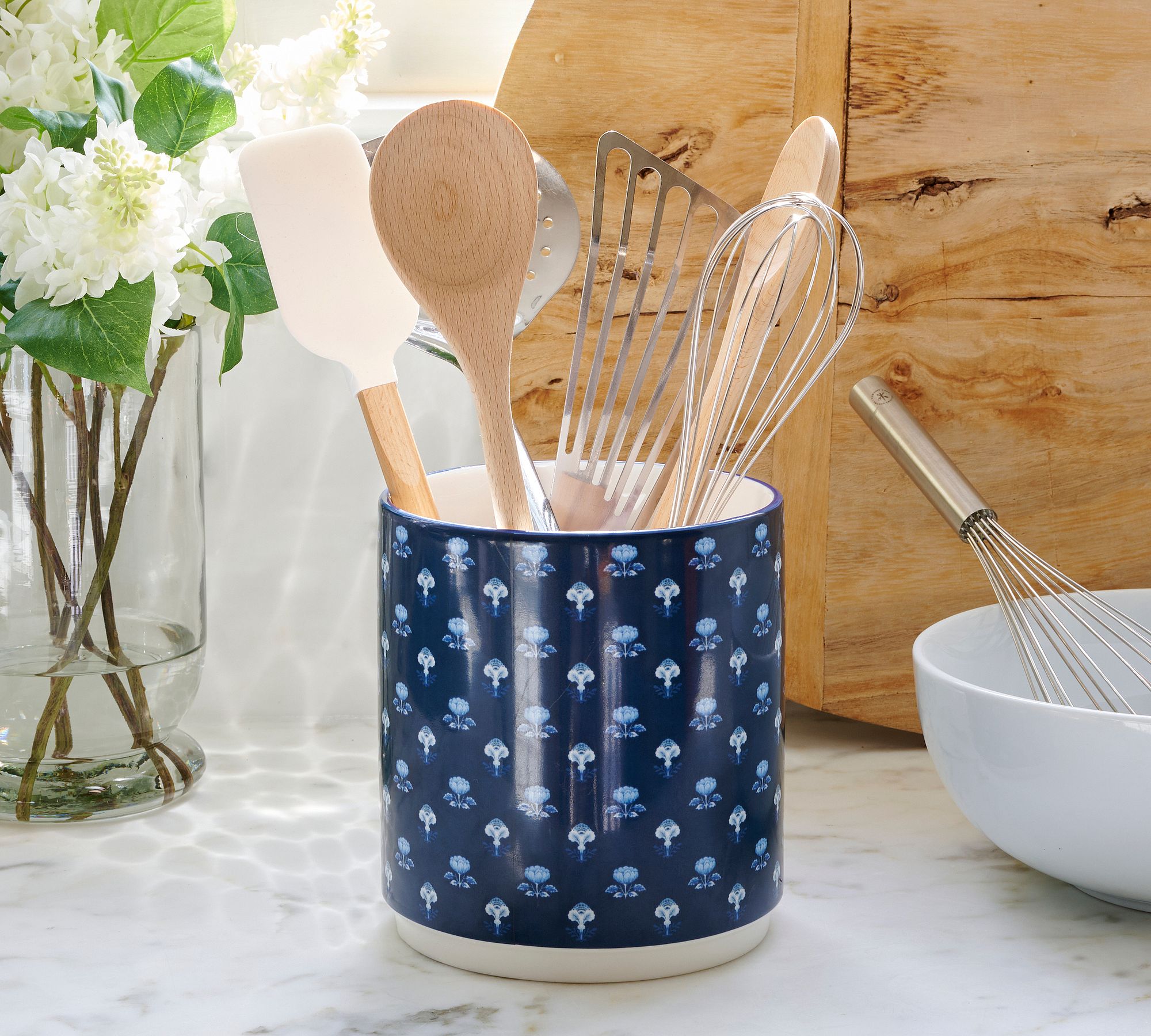 Kravet Floret Stoneware Kitchen Crock